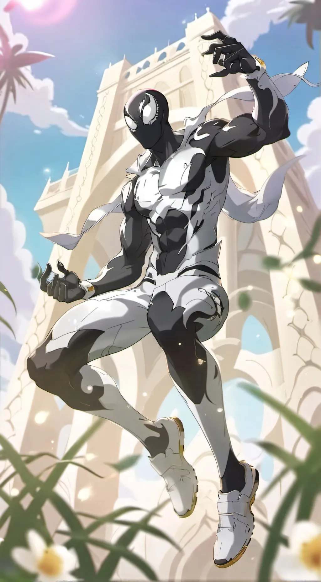 ai character: Venom×Anti venom background