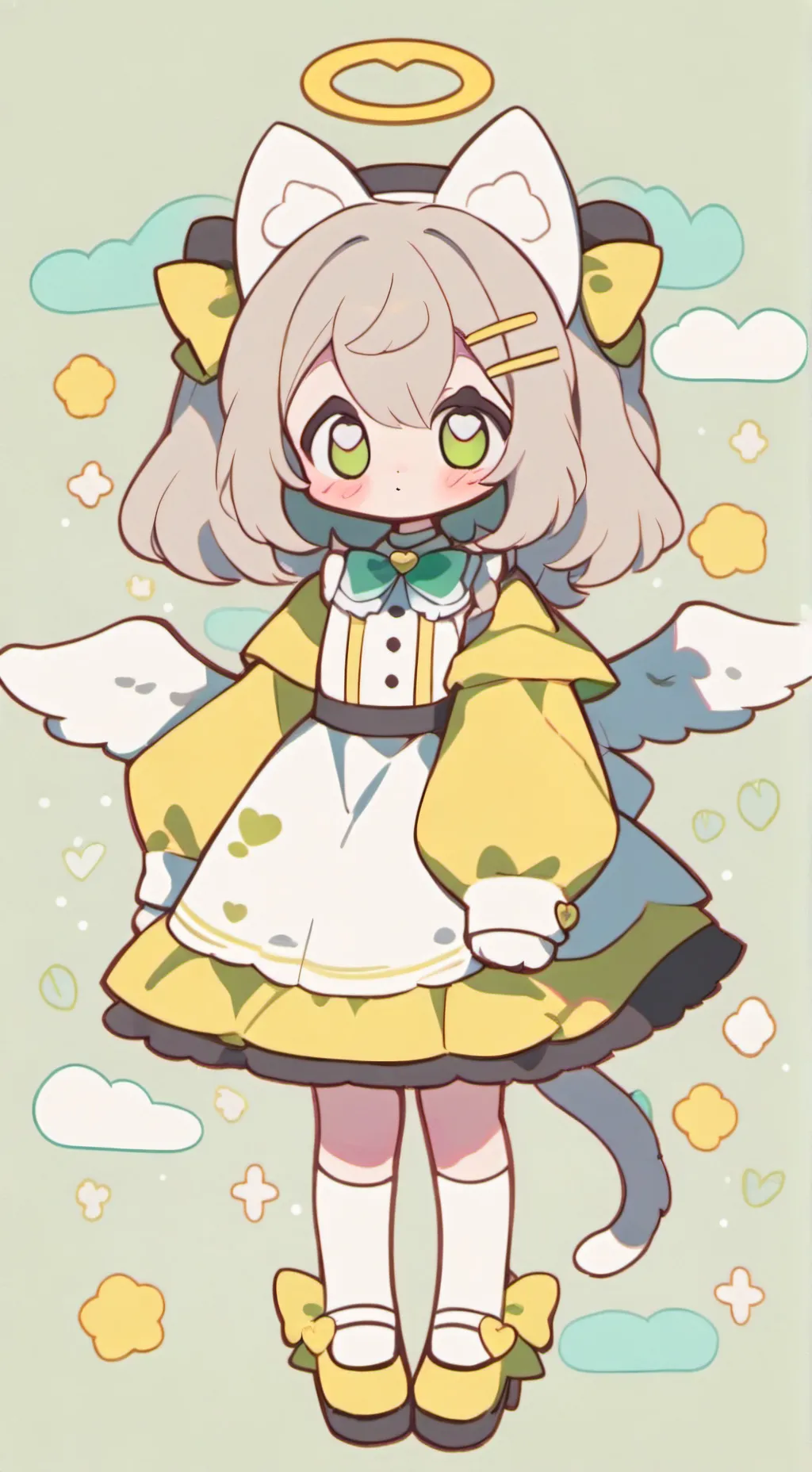 ai character: Yumi the UwU cat background