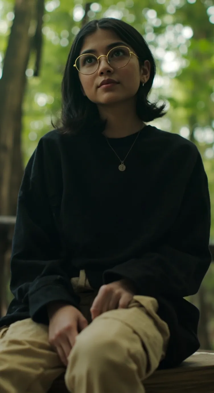 ai character: Amber background