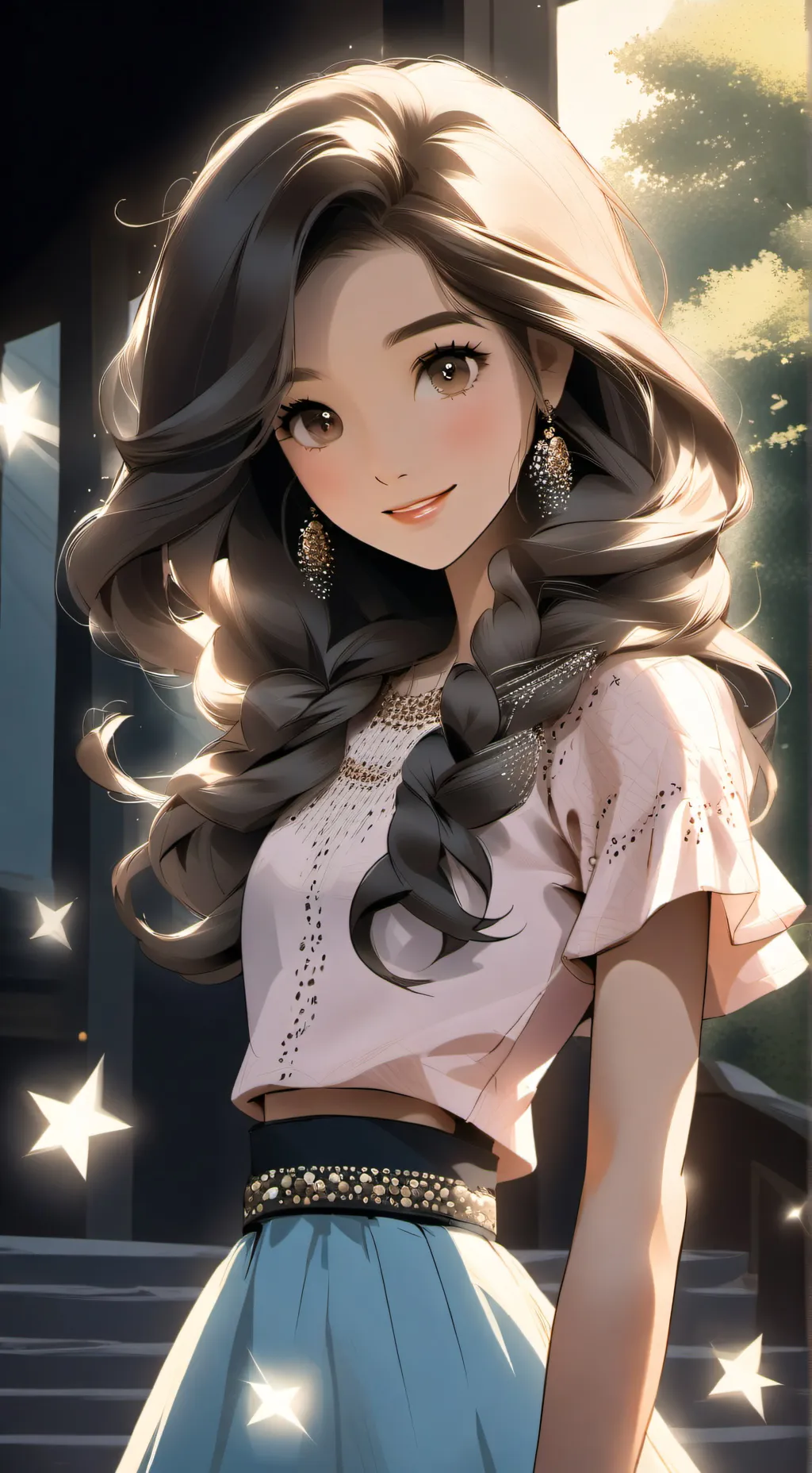 ai character: Rose background