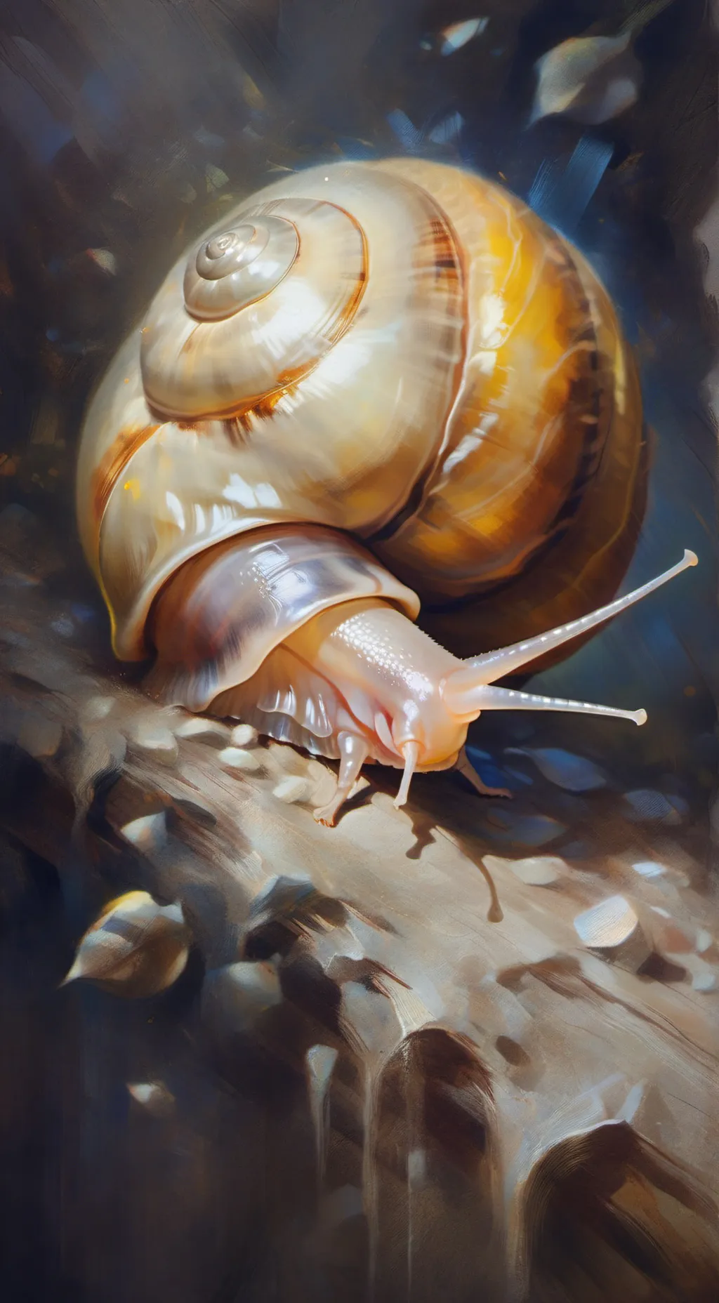 ai character: light-snail background