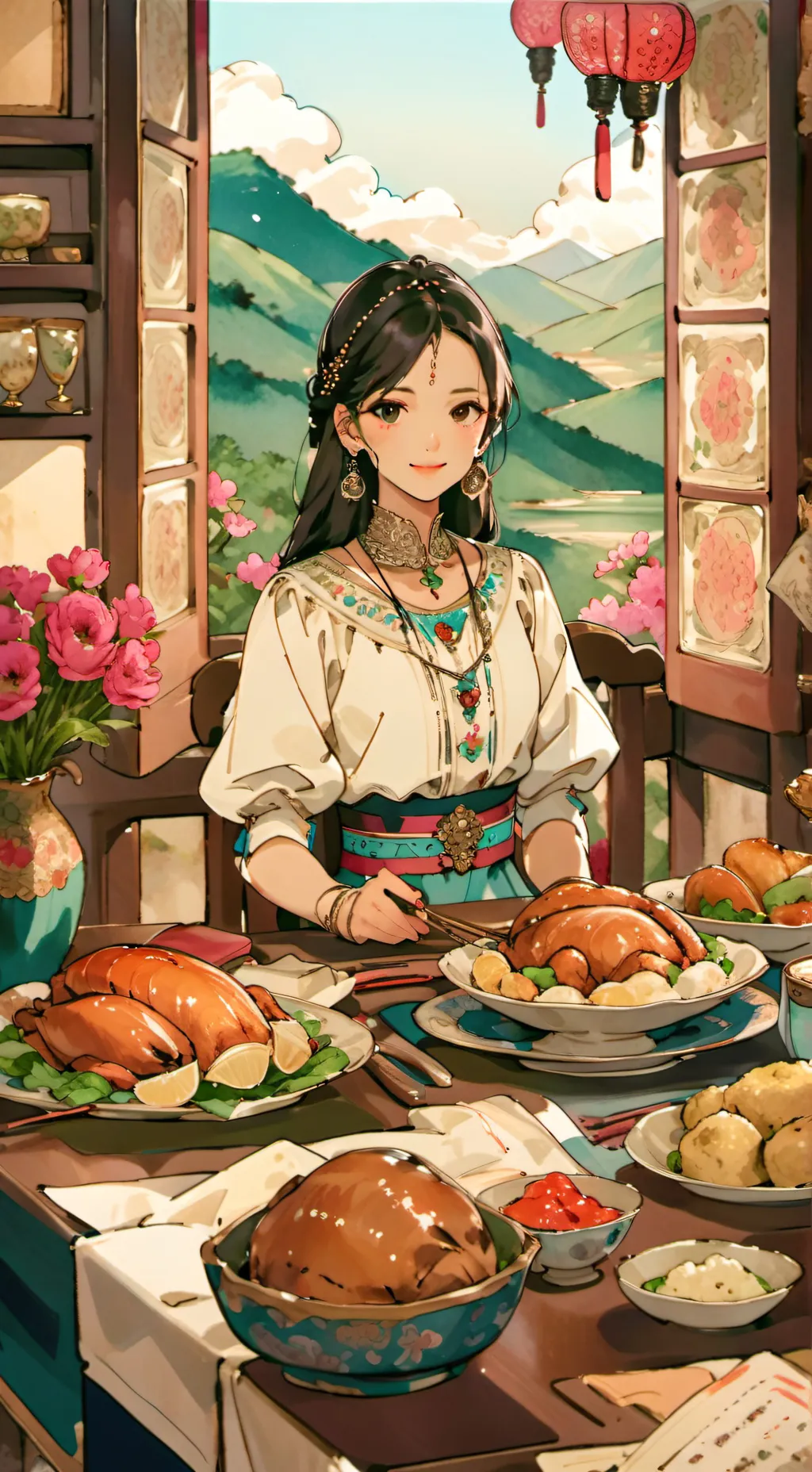 ai character: muchiro Tokito  background