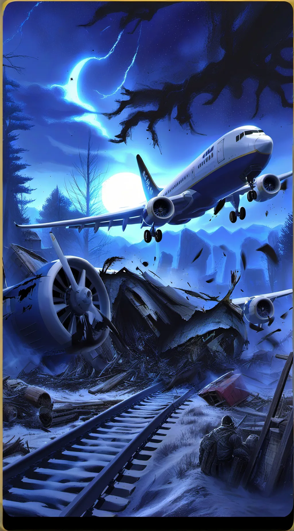 ai character: plane crash?.? background