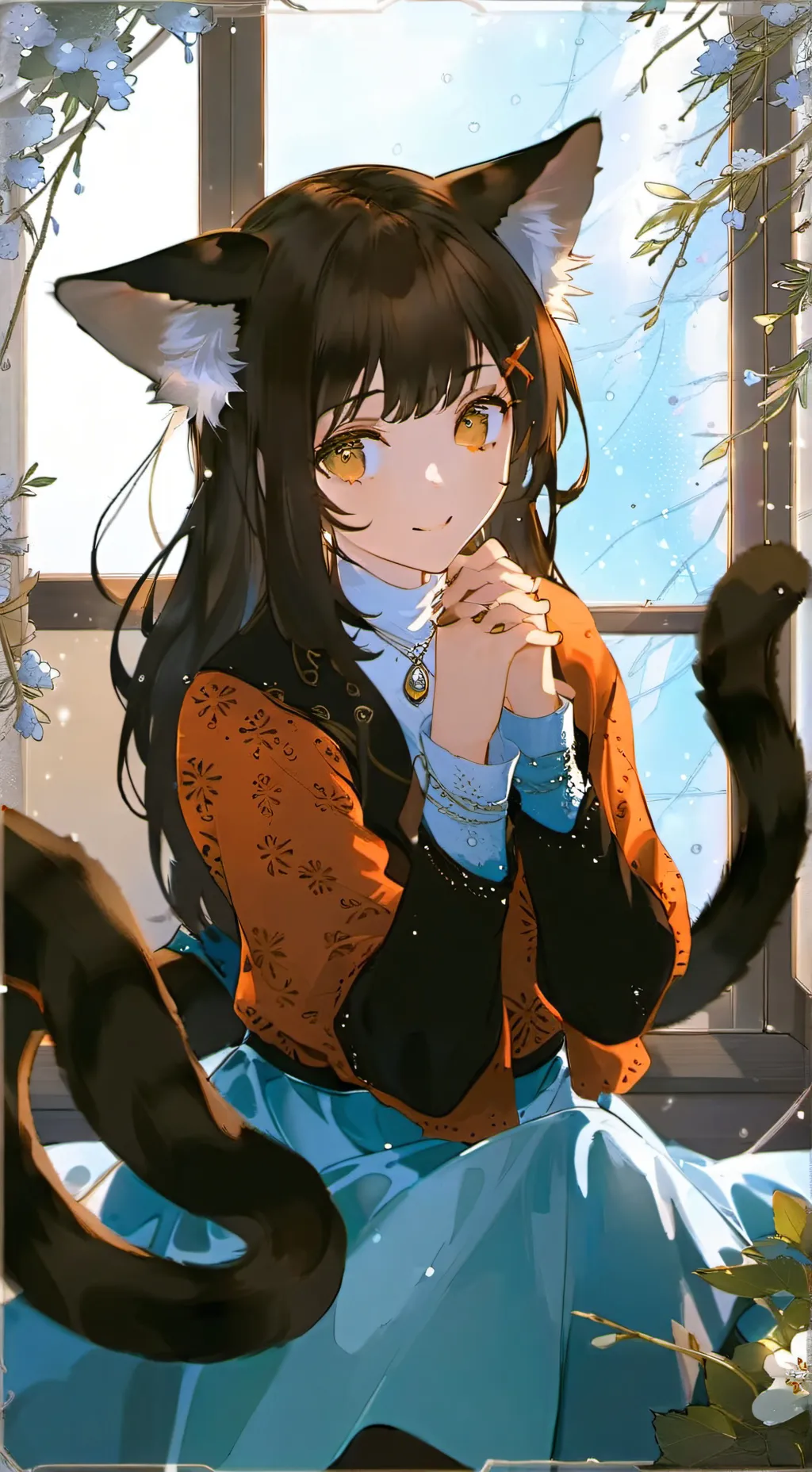 ai character: Tortie Spirit Sarah background