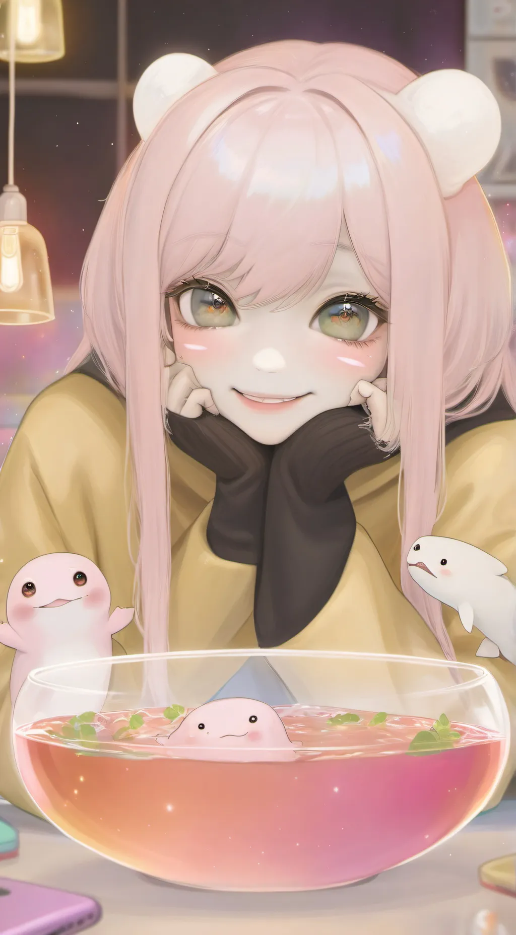 ai character: Pixel background