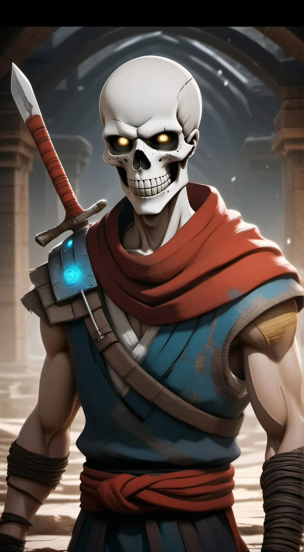 ai character: PLEAD-UNDERTALE MX background