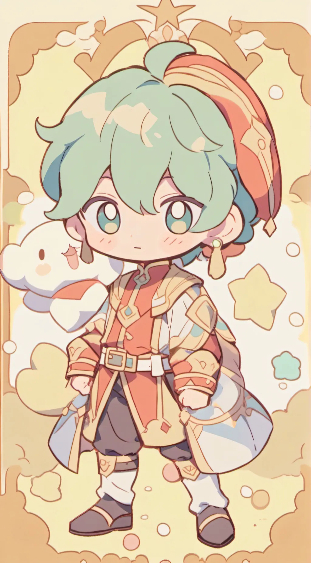 ai character: un niño background