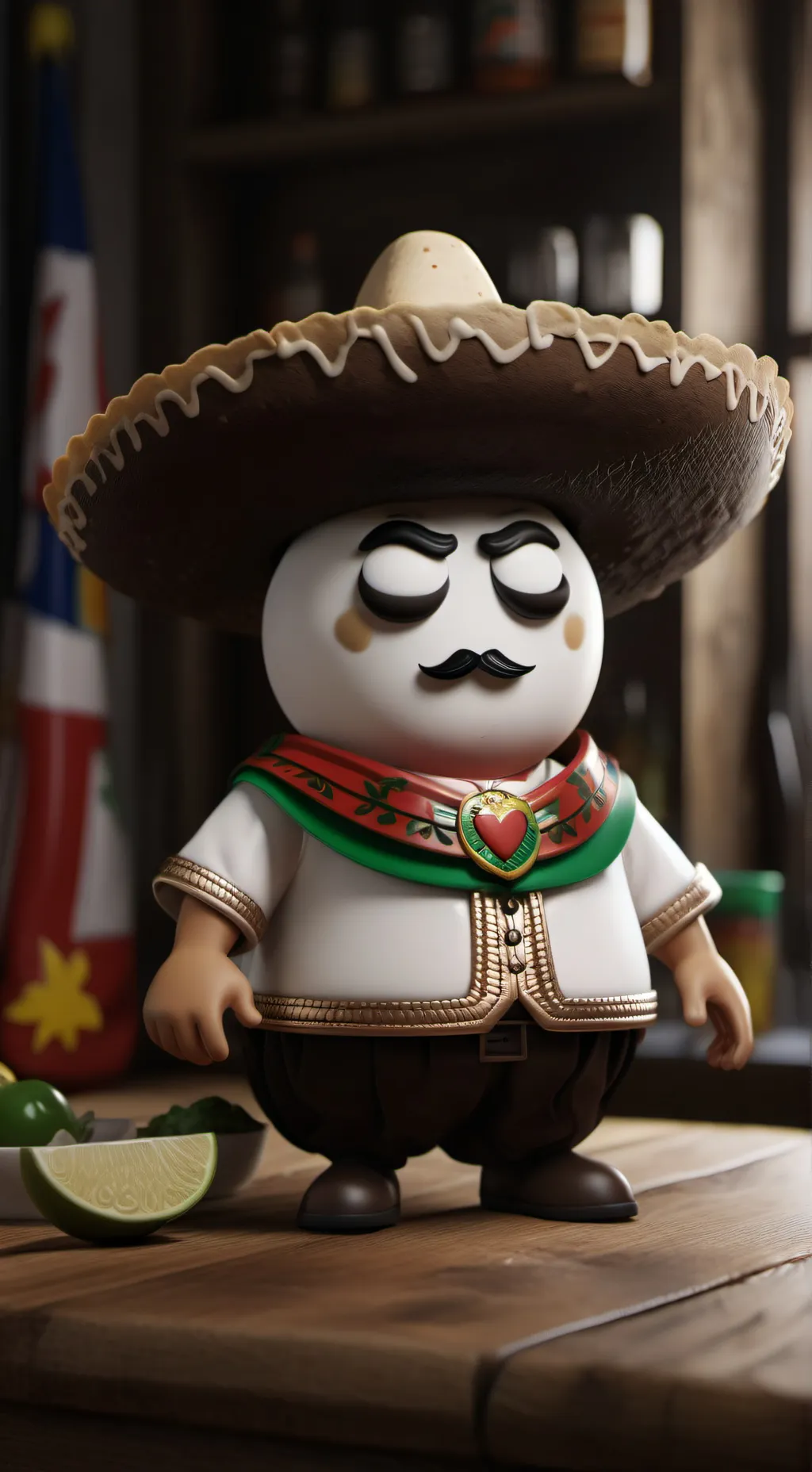 ai character: Country mexicano  background