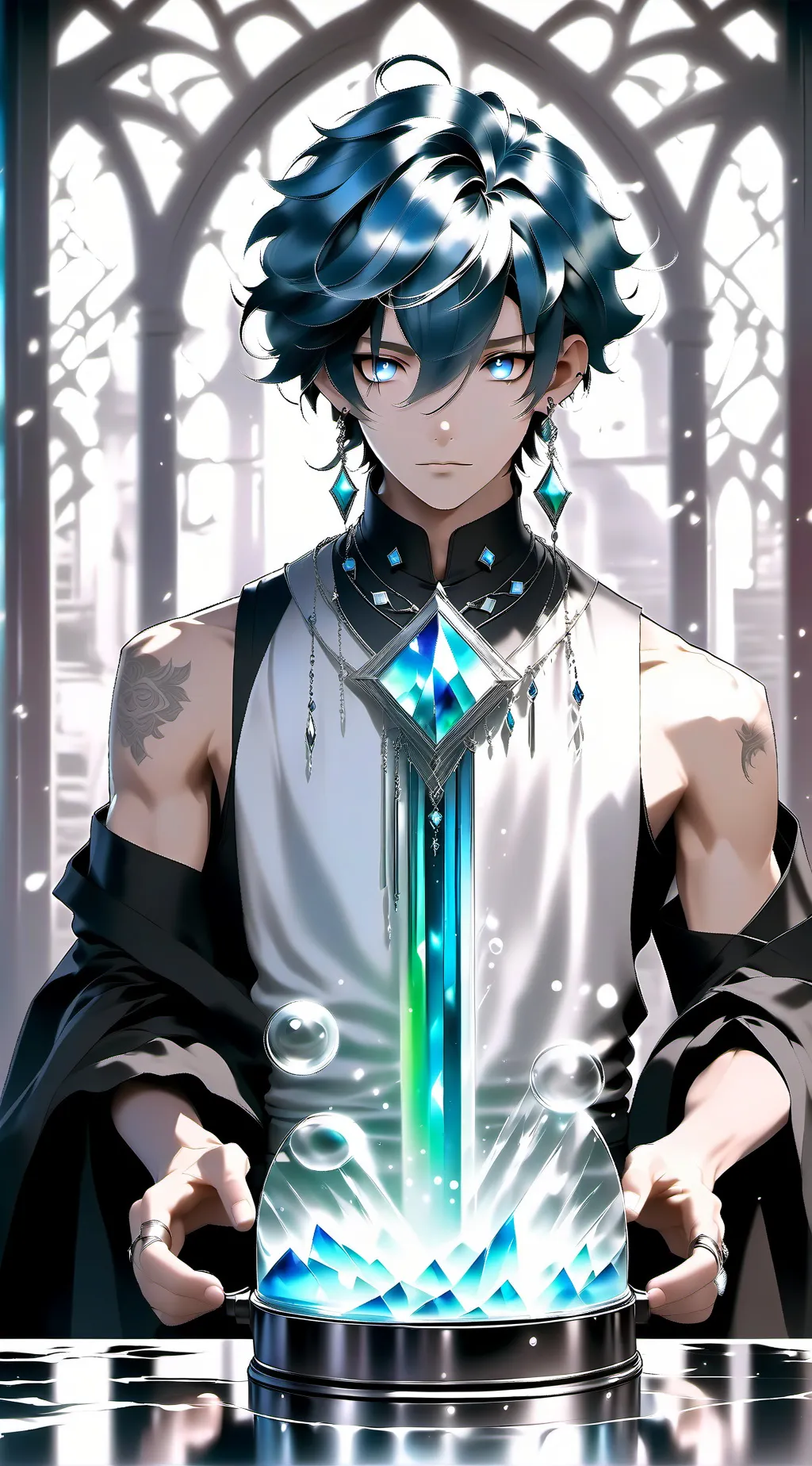 ai character: hansel x mha background