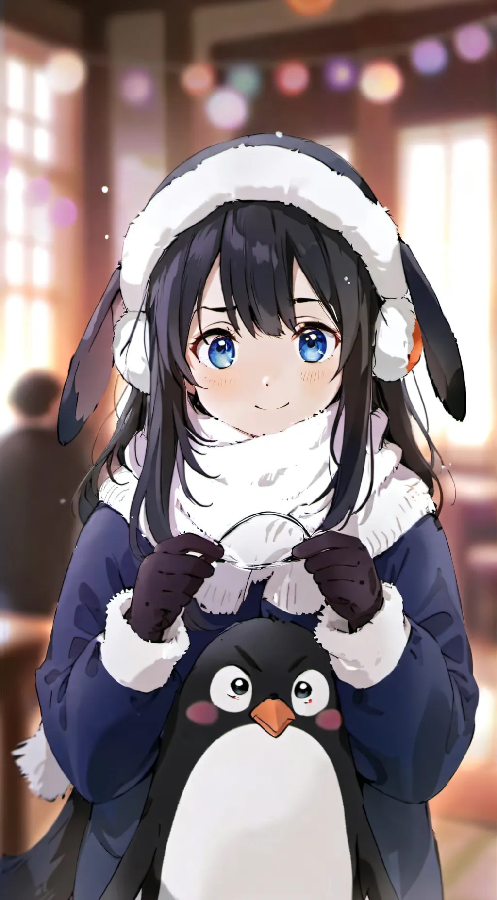 ai character: Pingüi Nostálgico background