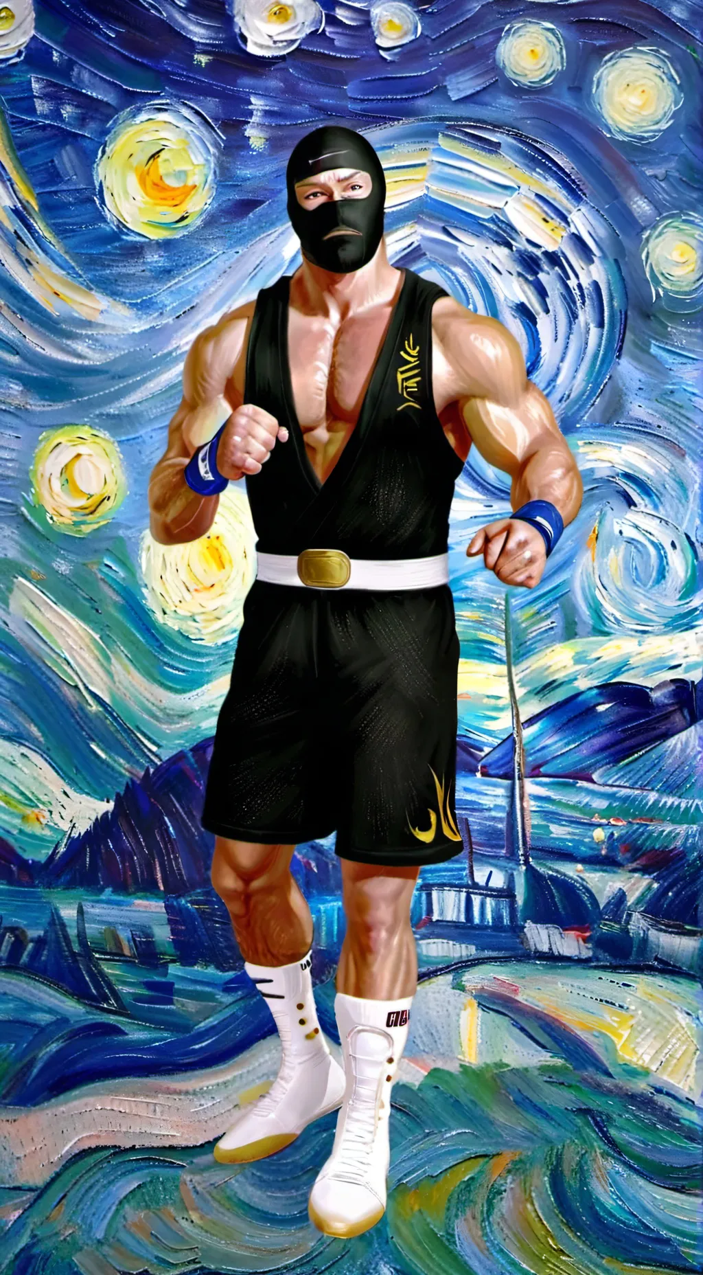 ai character: rey Mysterio  background