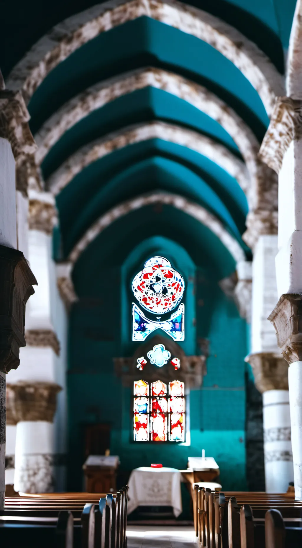 ai character: La santa iglesia background