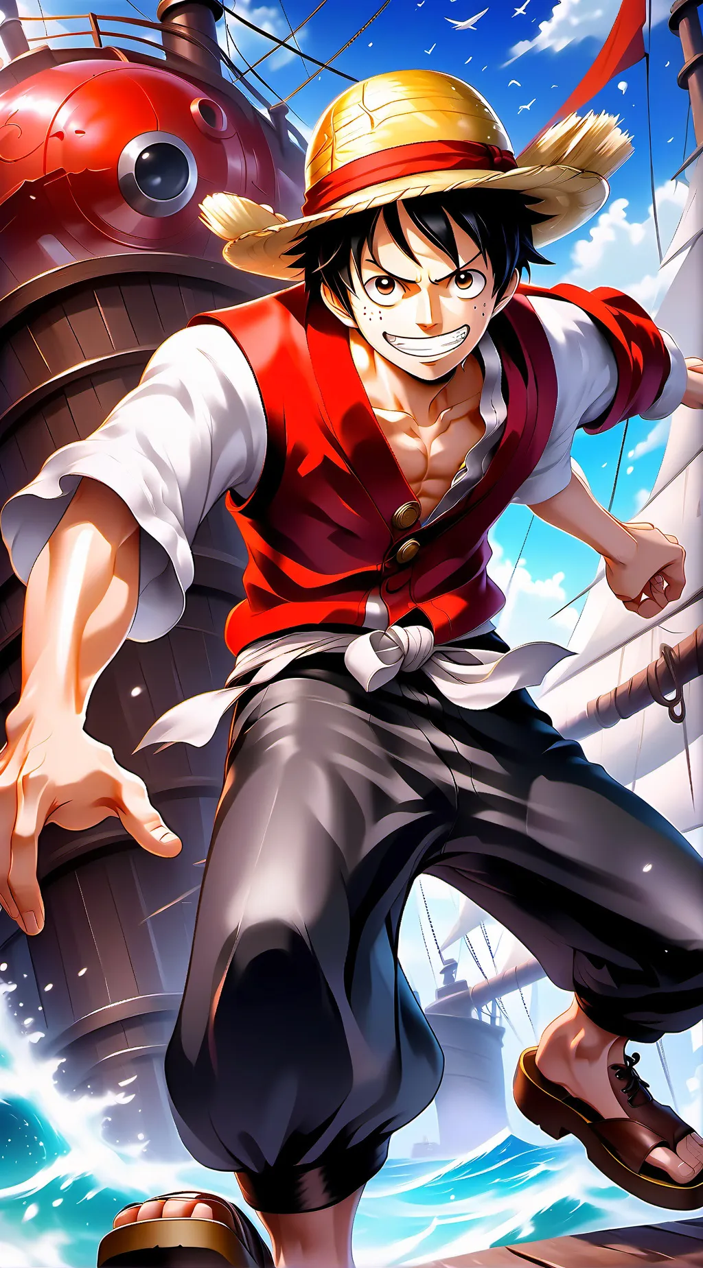 ai character: Luffy background