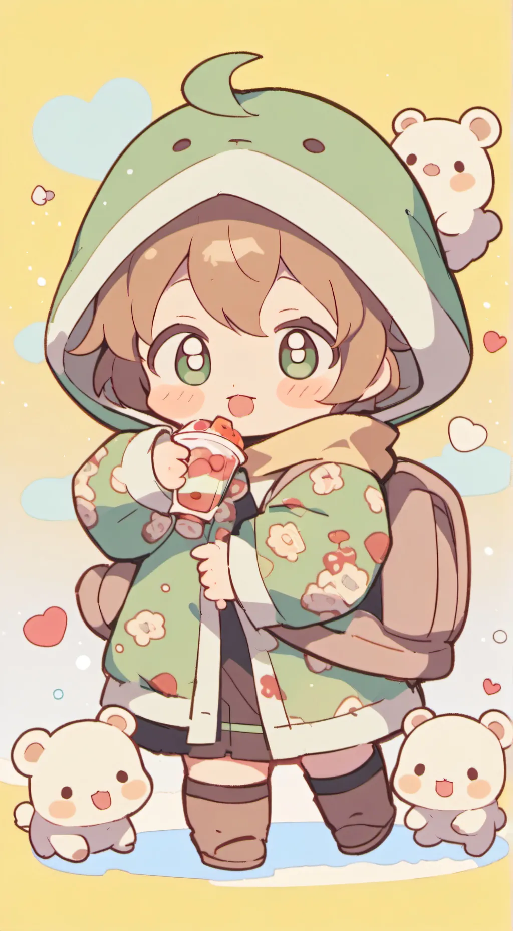 ai character: chubby baby background