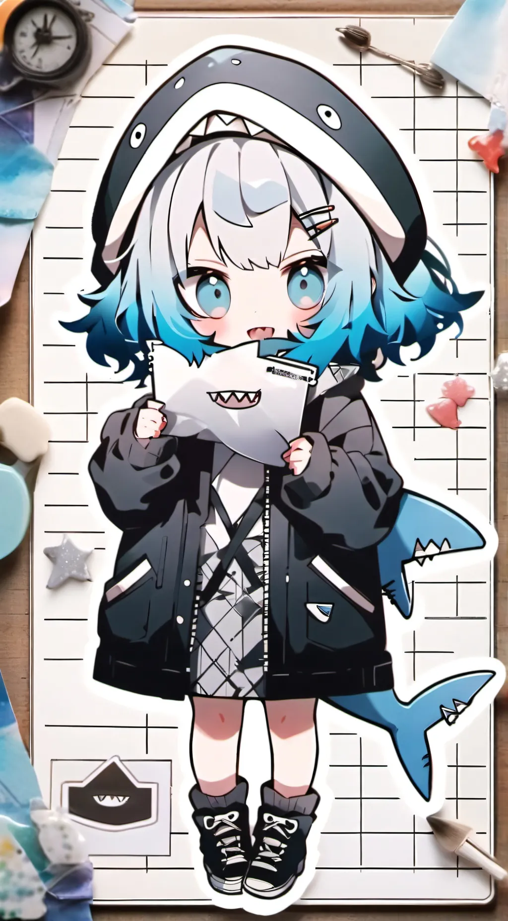 ai character: gura  background