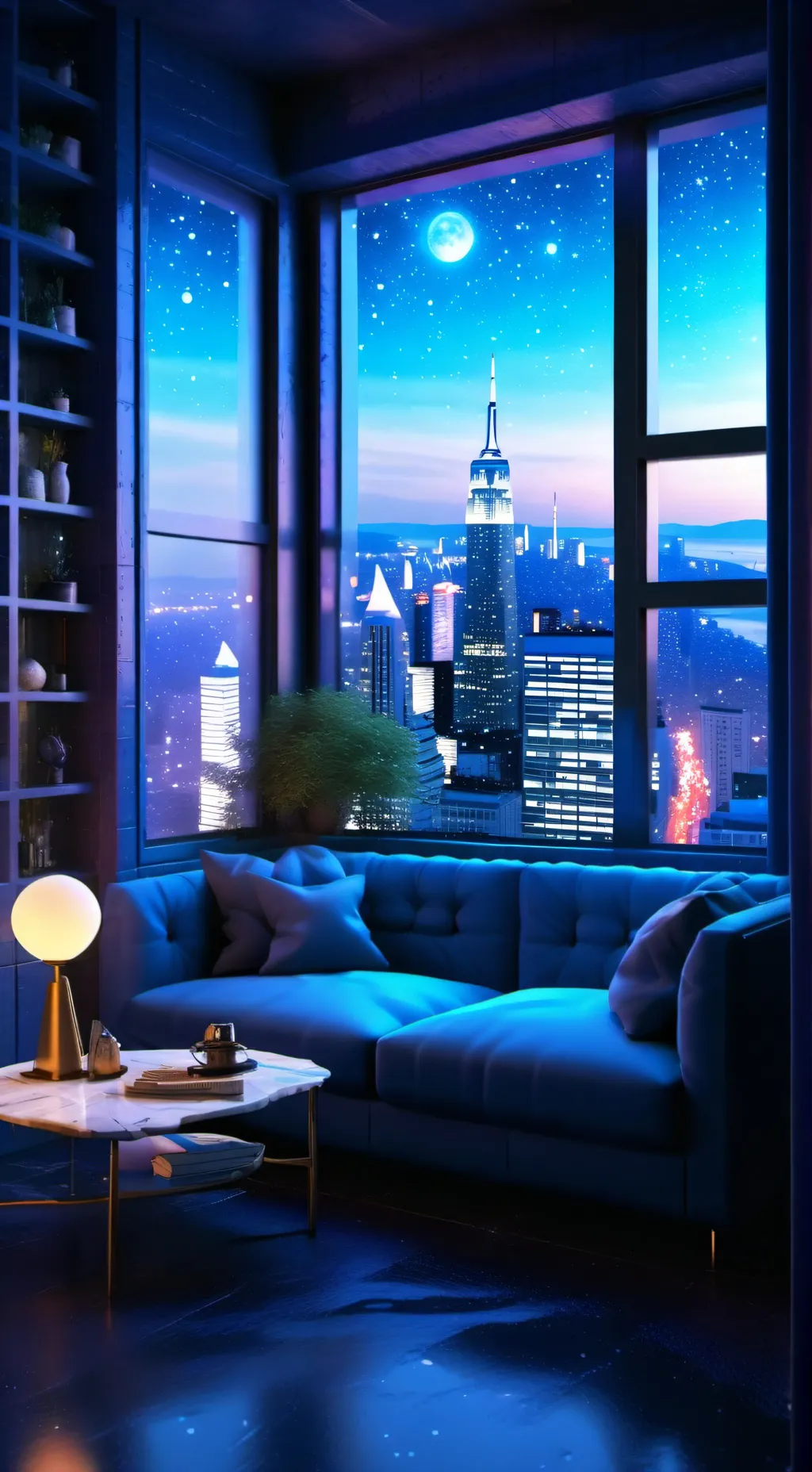 ai character: KNY sleepover background