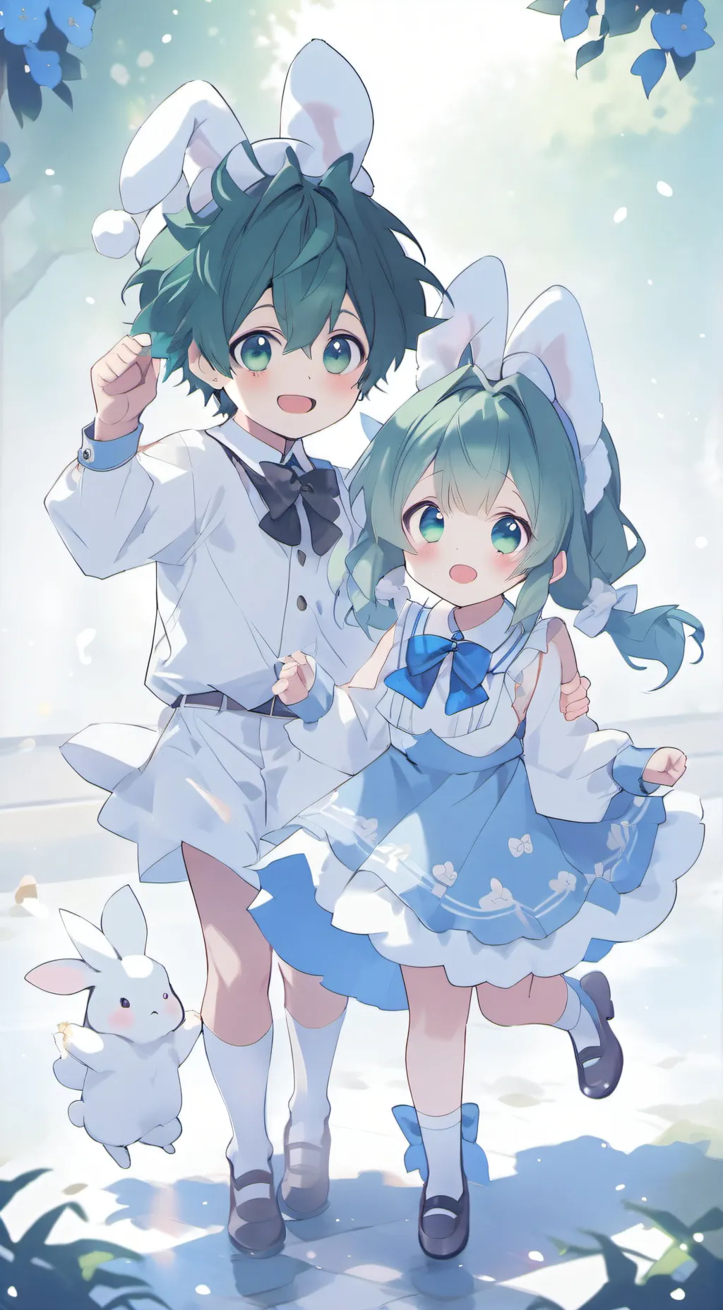 ai character: MHA easter background