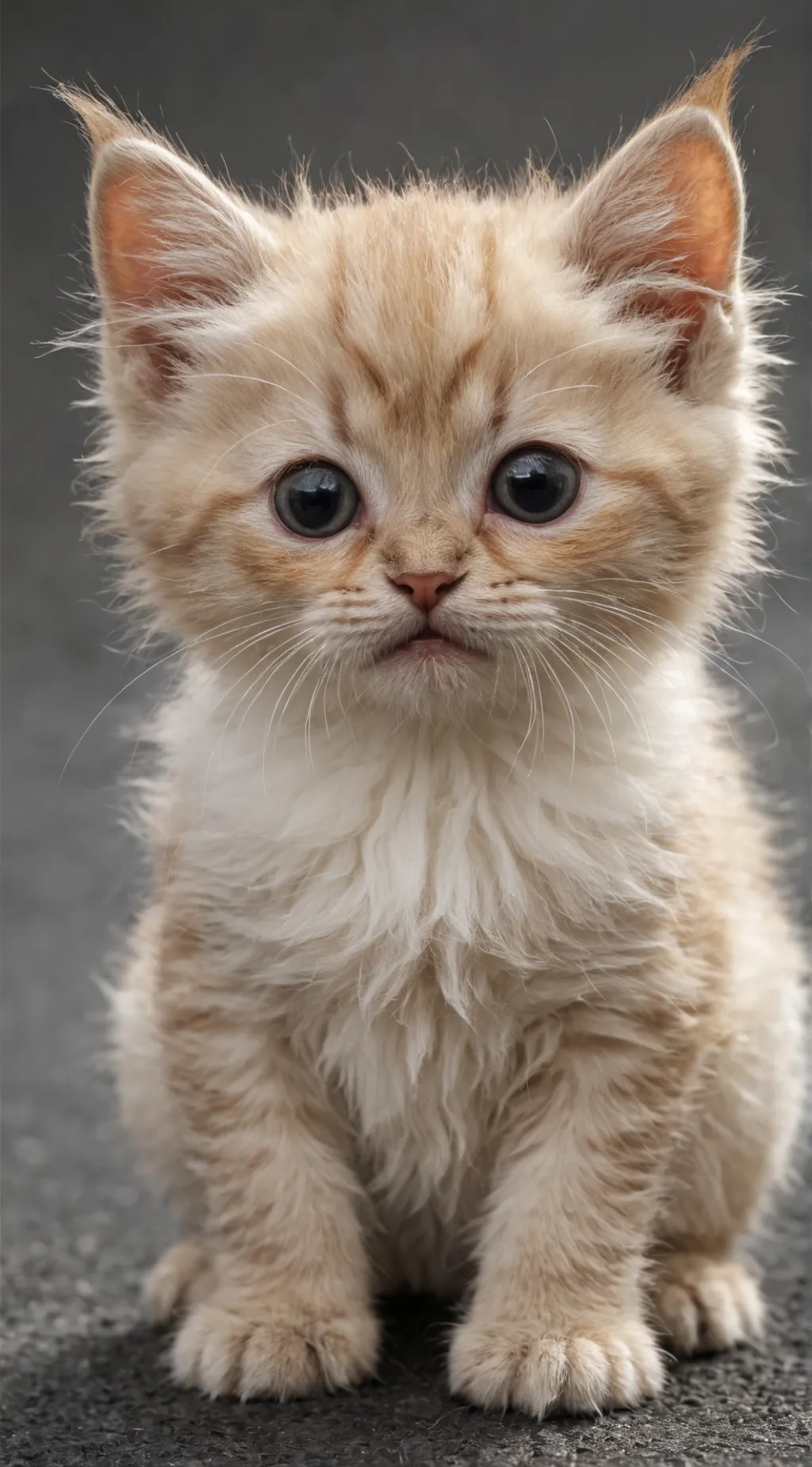 ai character: Ugly kitten  background