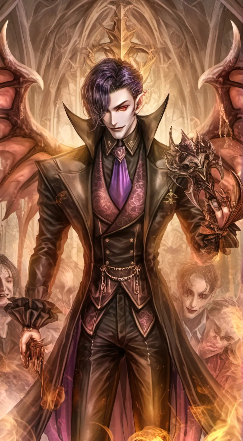 ai character: demon dad background
