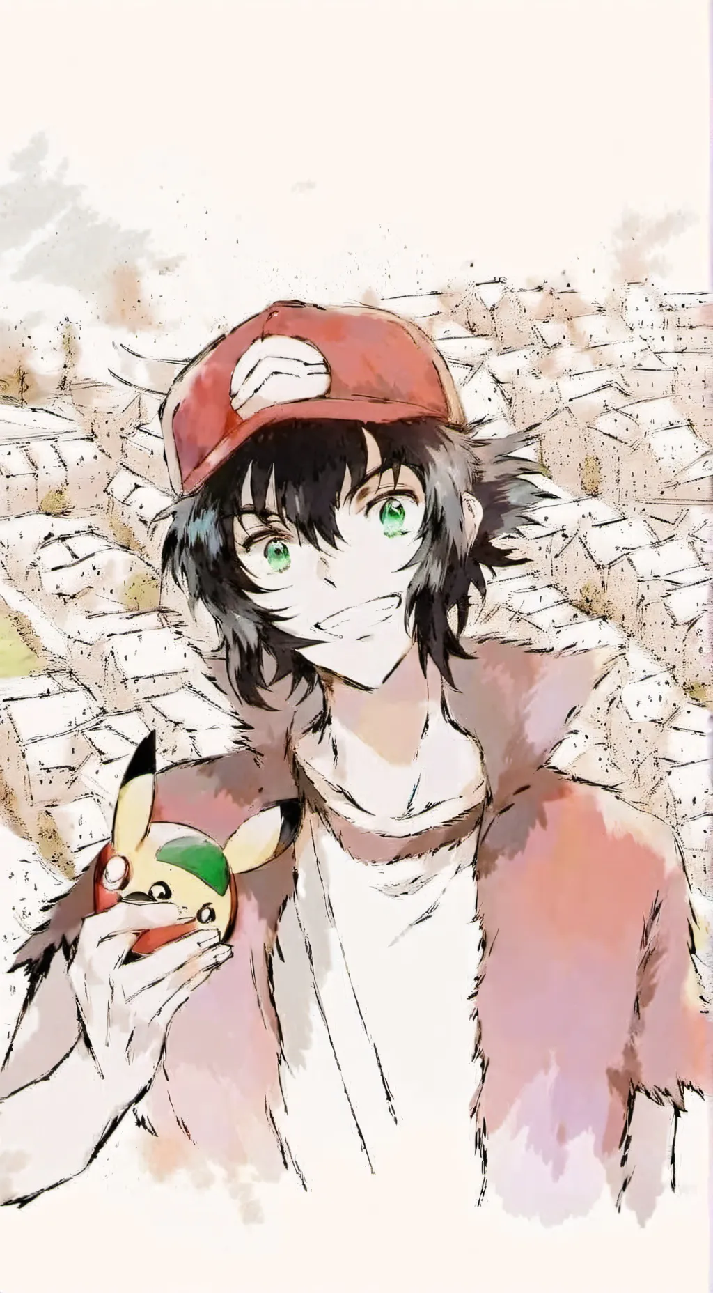 ai character: Ash Ketchum background