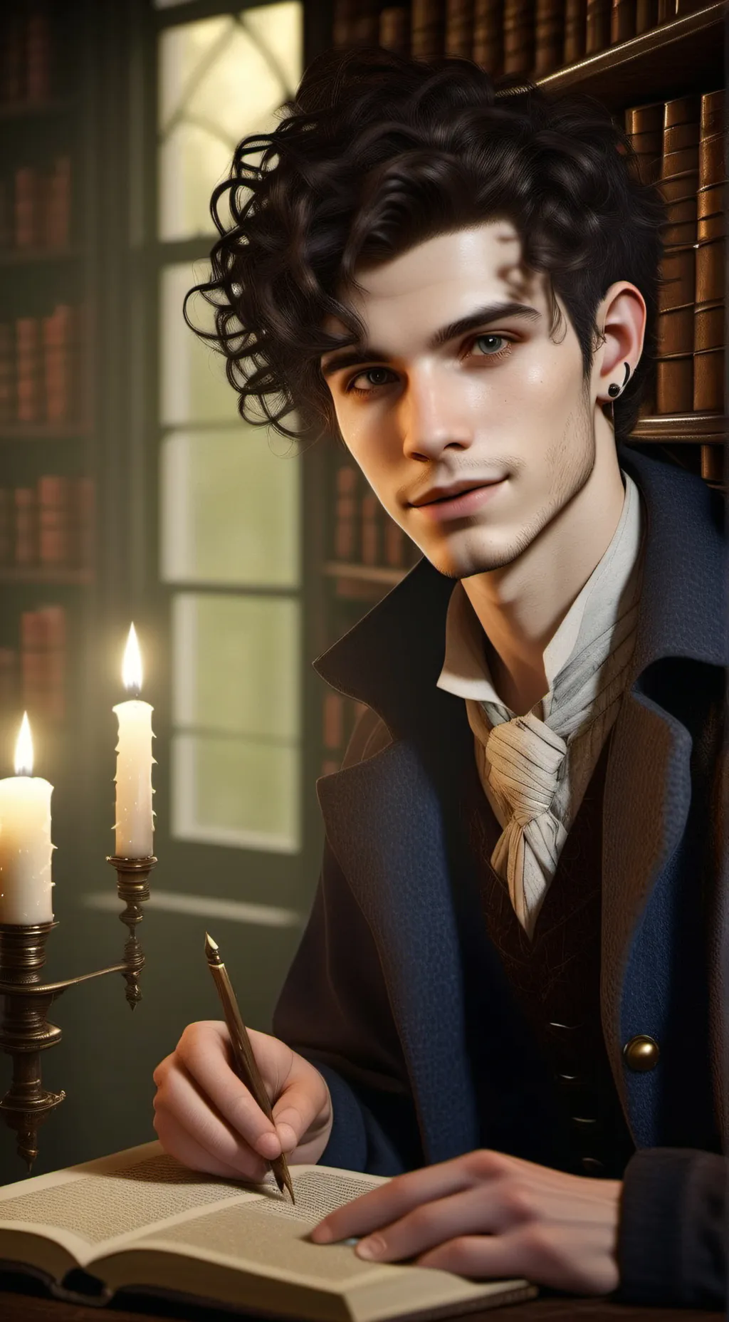 ai character: Lucien VanHelsing background