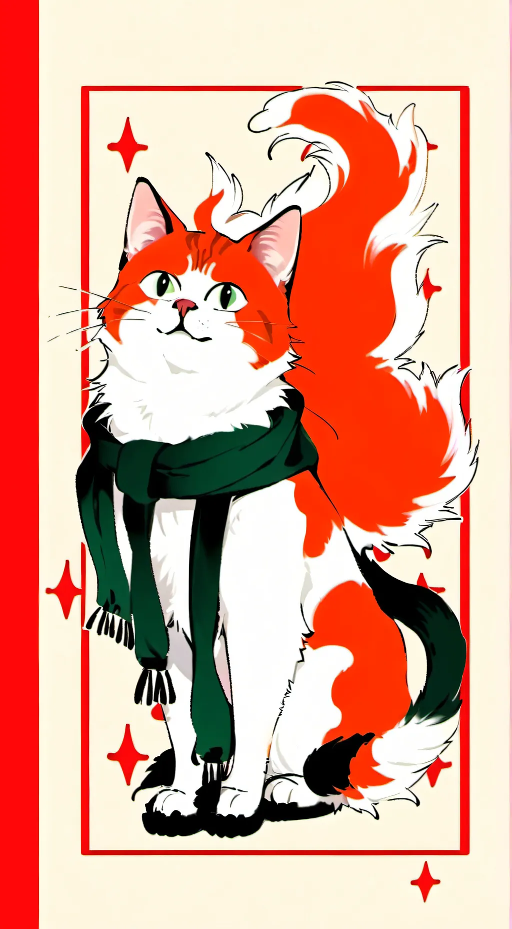 ai character: splat the red cat background