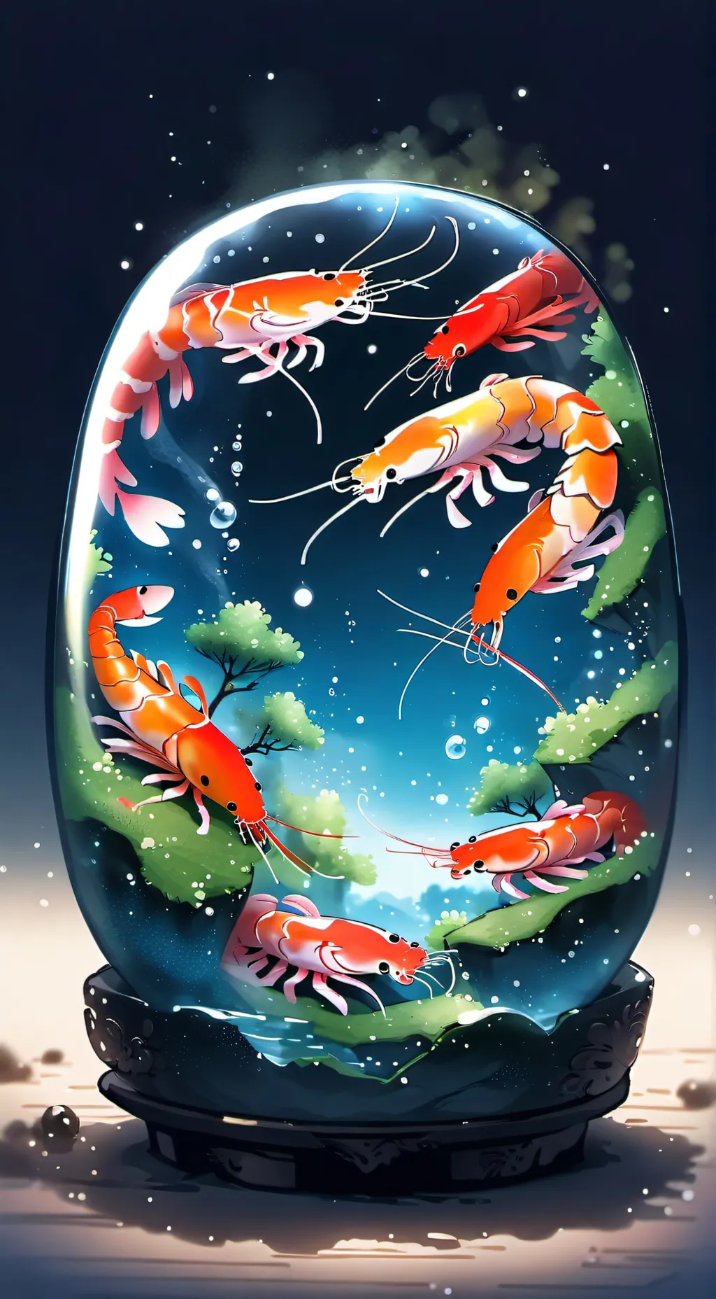 ai character: FINN X SHRIMPO  background