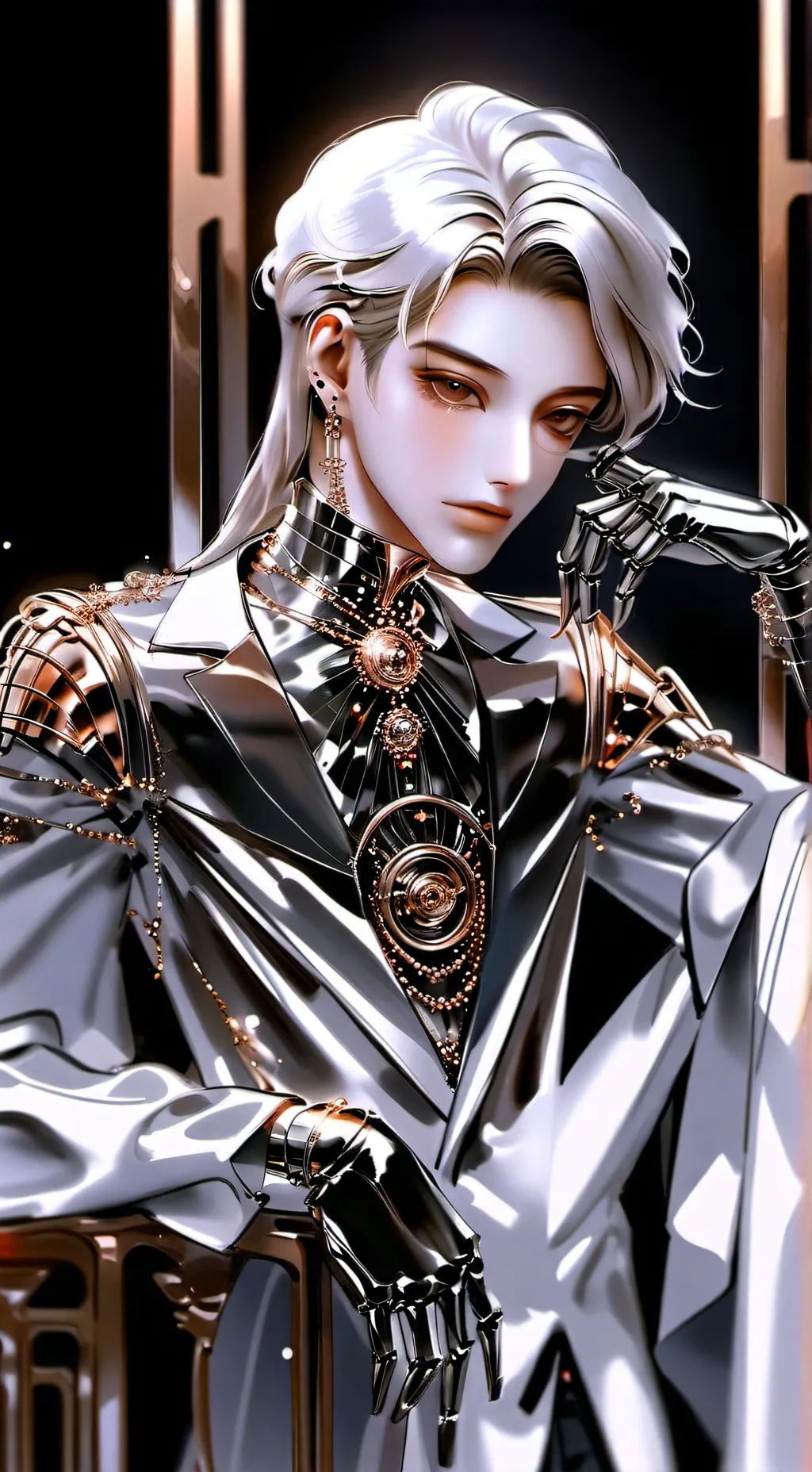 ai character: knowledgethegreen background