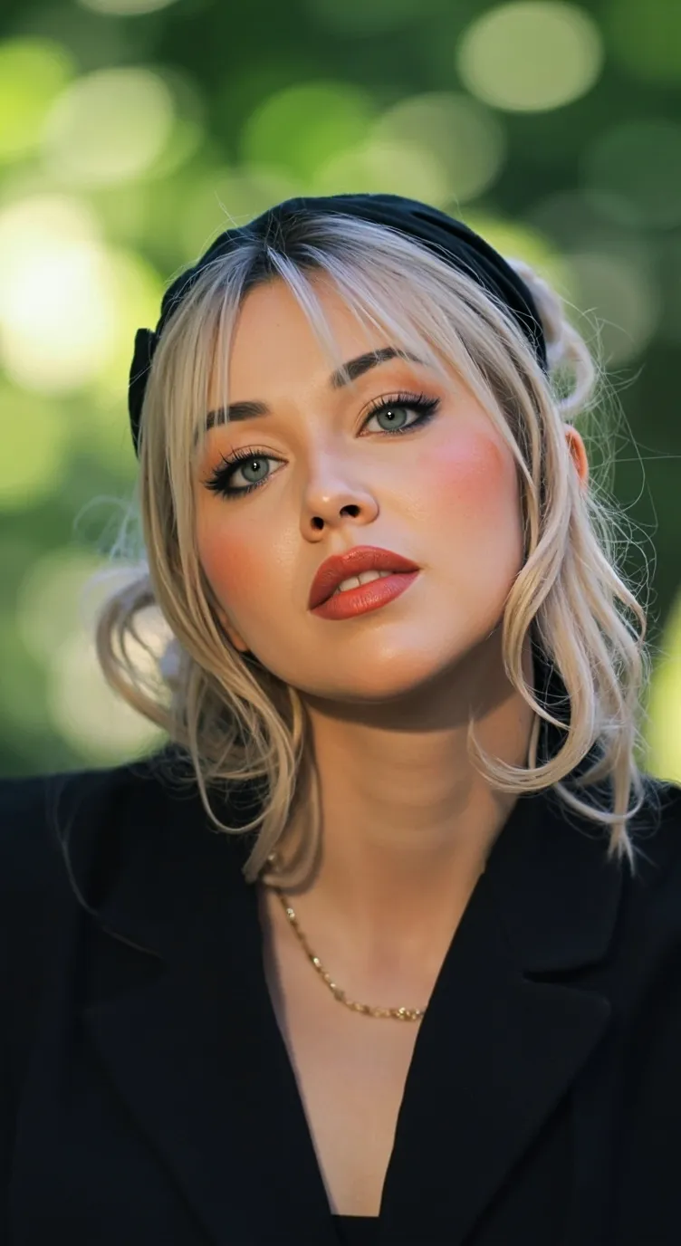 ai character: sabrana carpenter  background