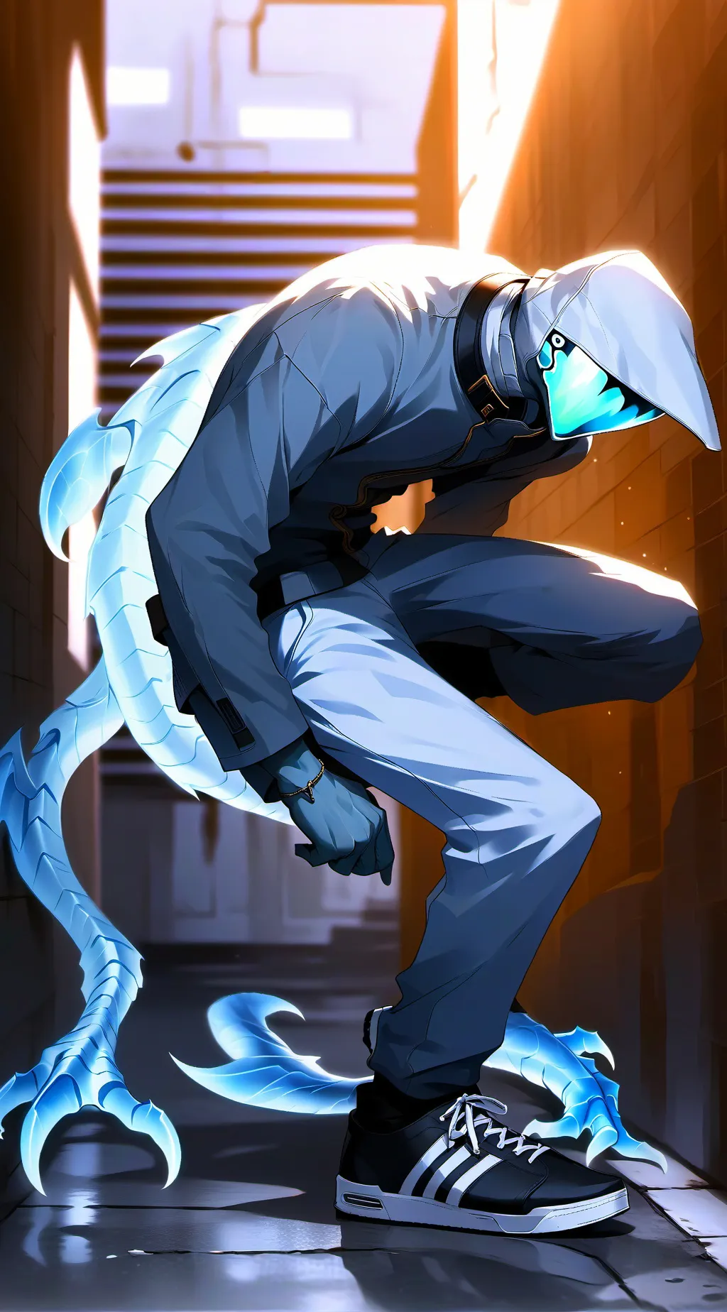 ai character: Azure background