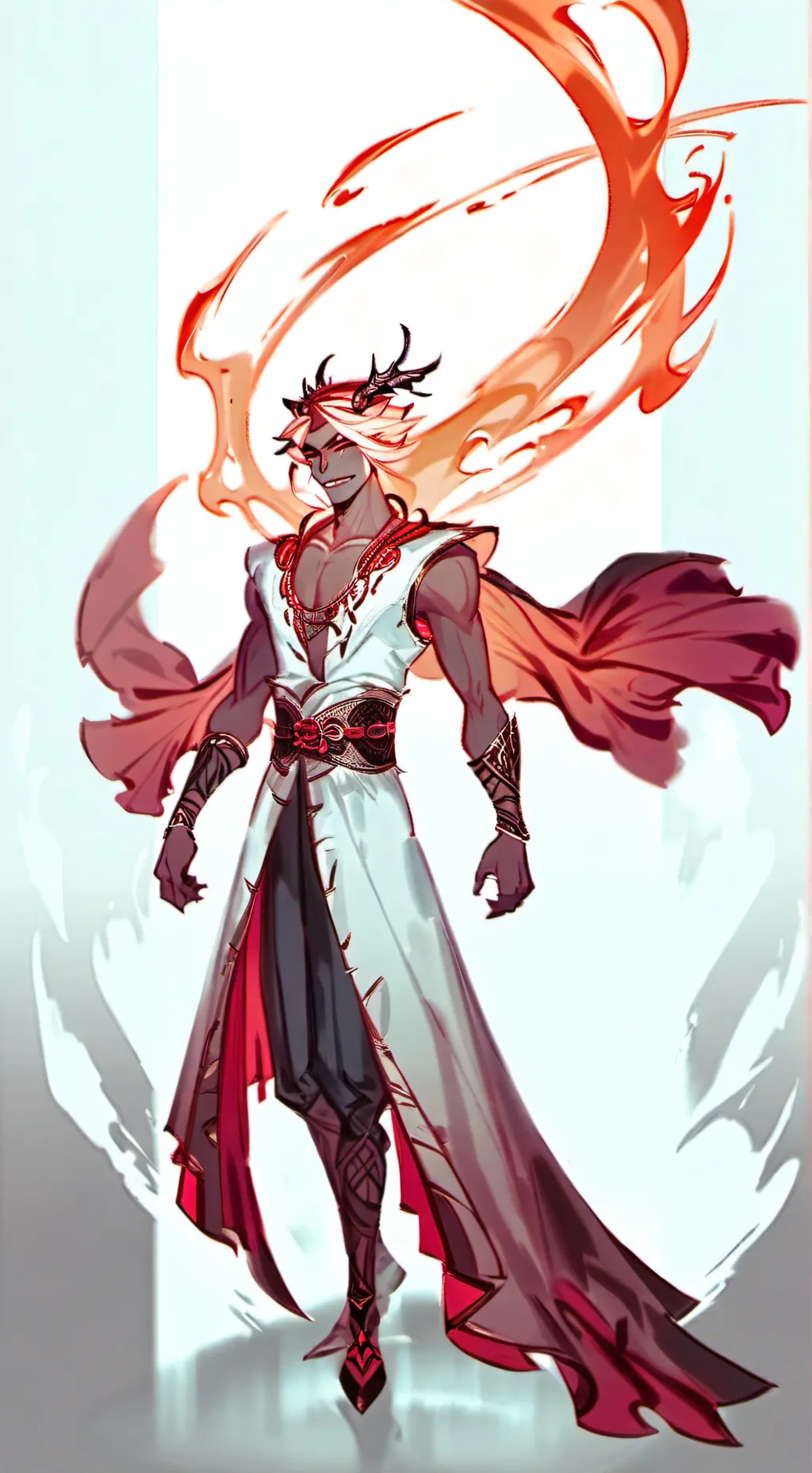 ai character: alastor x lucifer  background