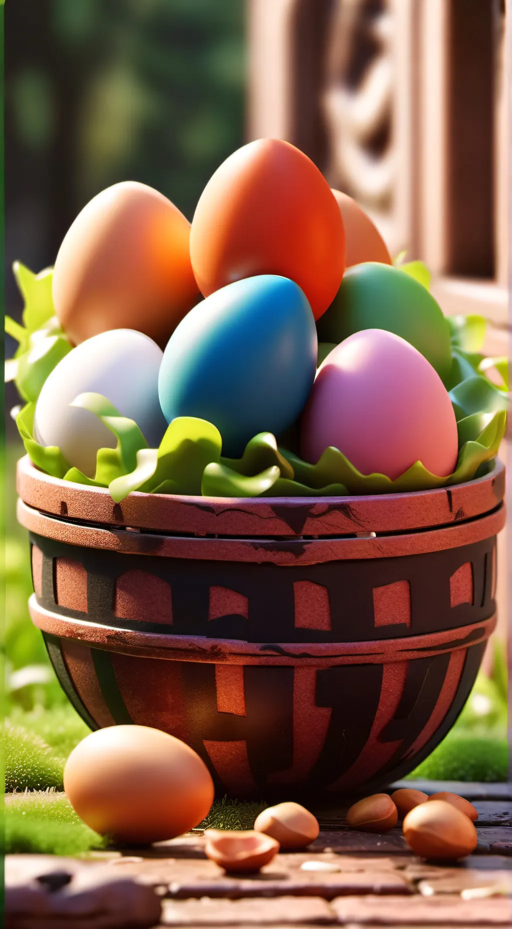 ai character: Eggs background