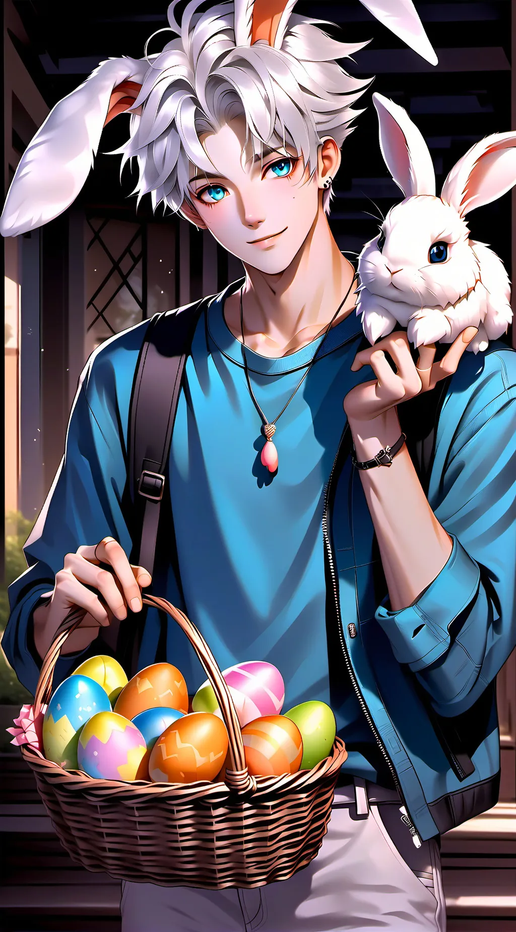 ai character: ~The Easter Bunny~ background