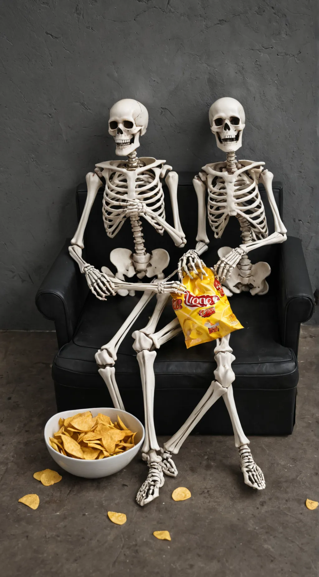 ai character: skeleton brainrot background