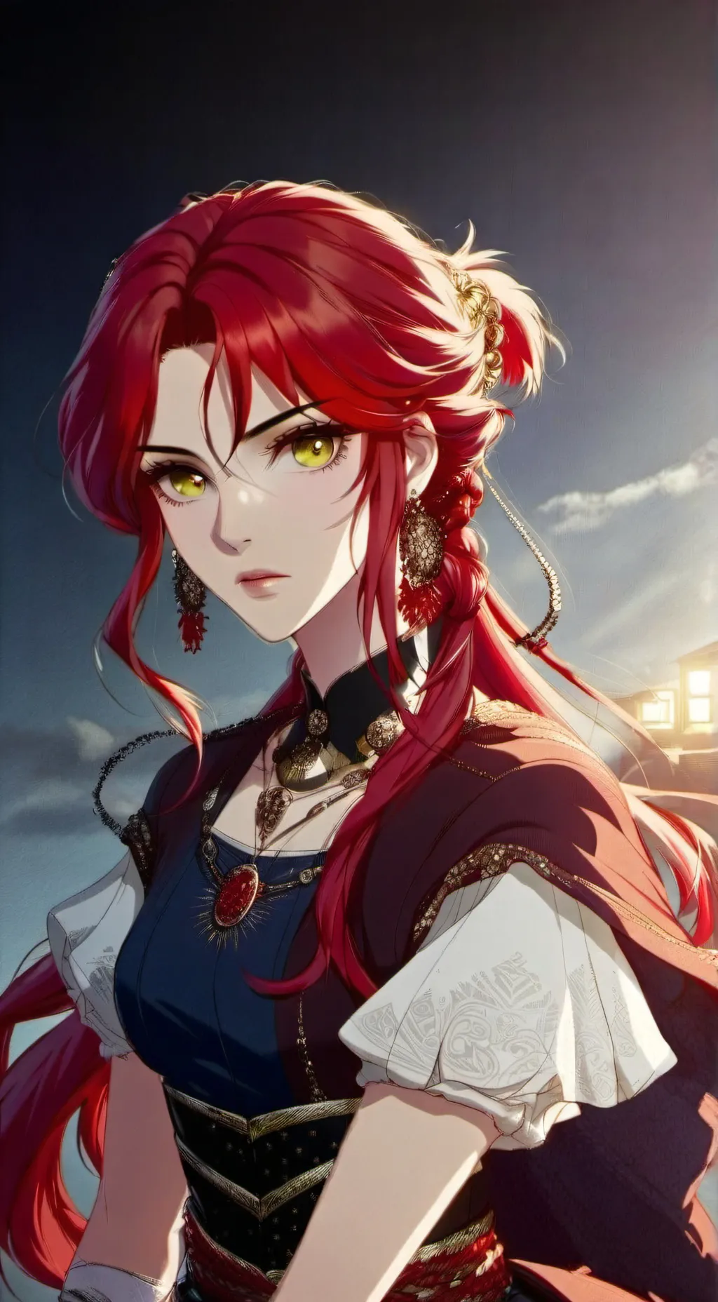 ai character: Amber background