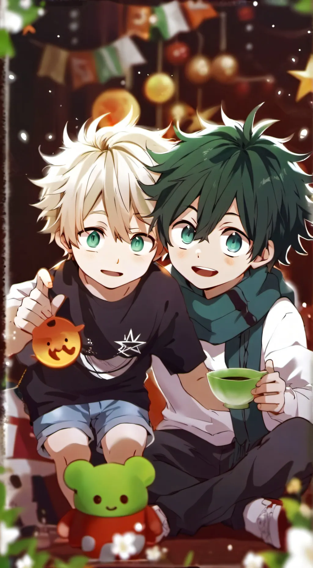 ai character: baby bakugo deku background