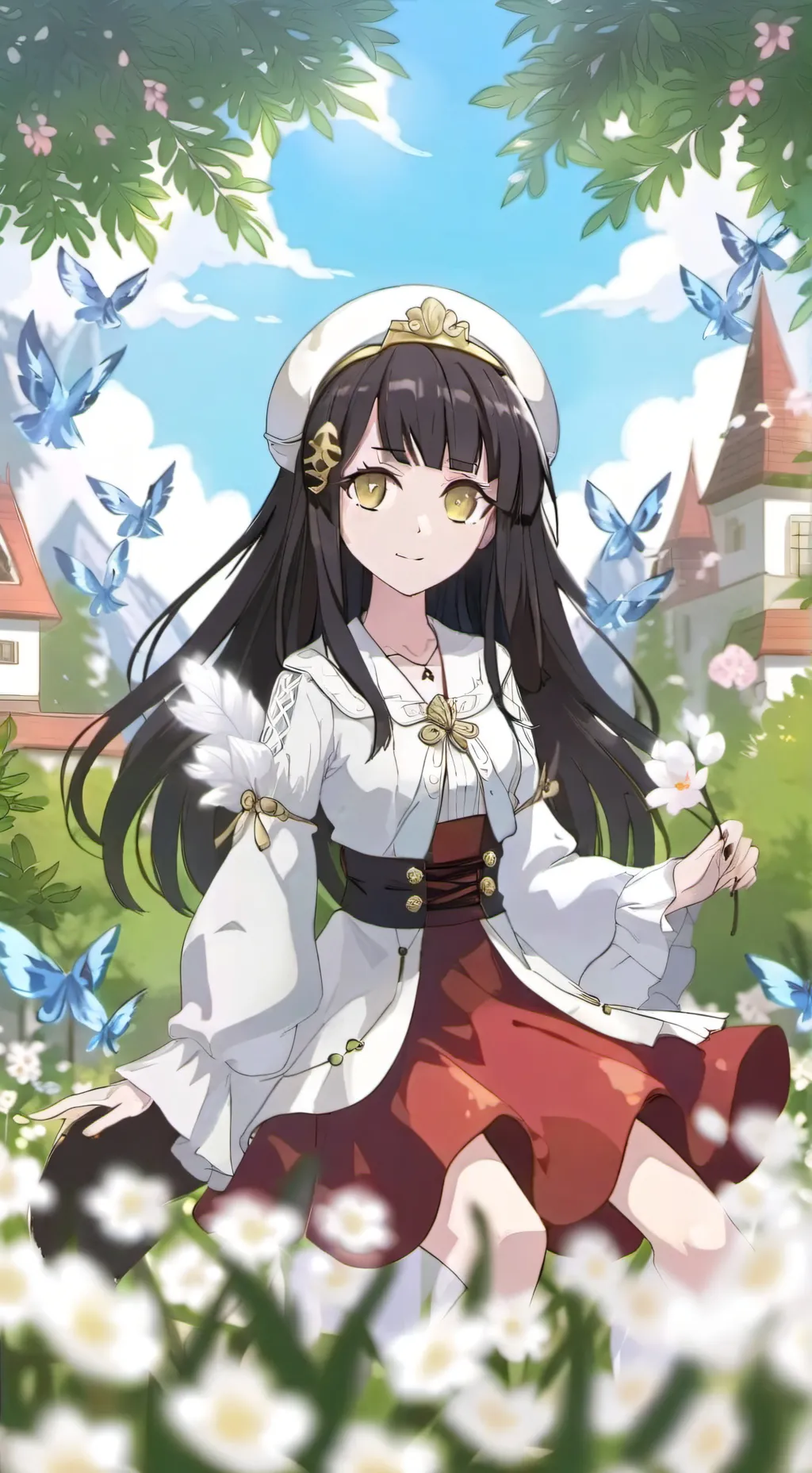 ai character: Mikan tsumiki  background