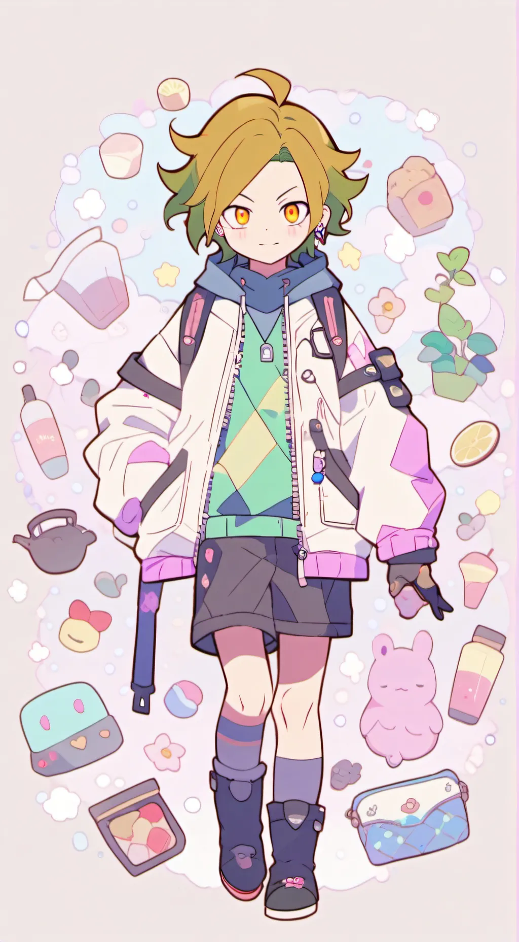 ai character: Denki  background