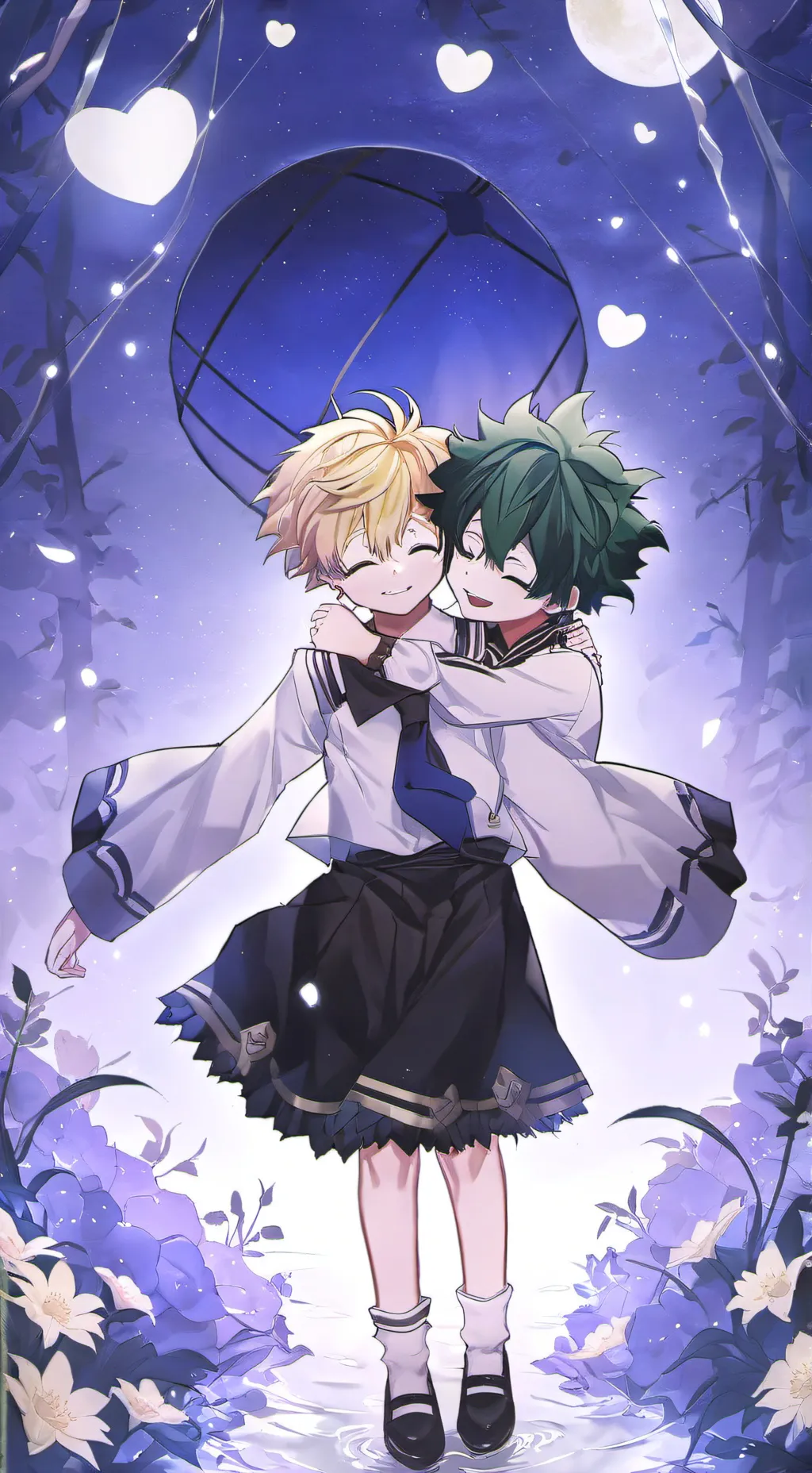 ai character: Bakugo and Dekuuuu background