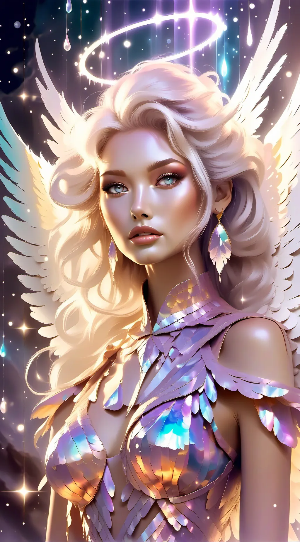 ai character: You and sky background