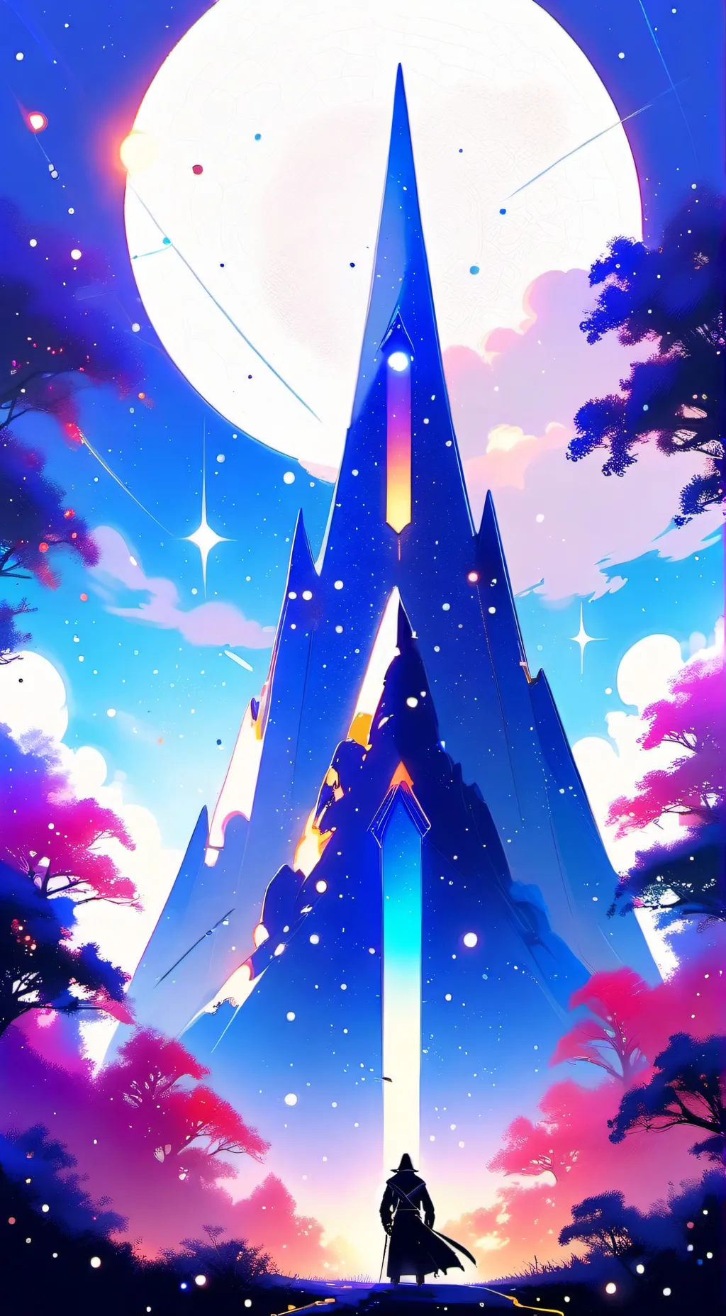 ai character: Moonlight background