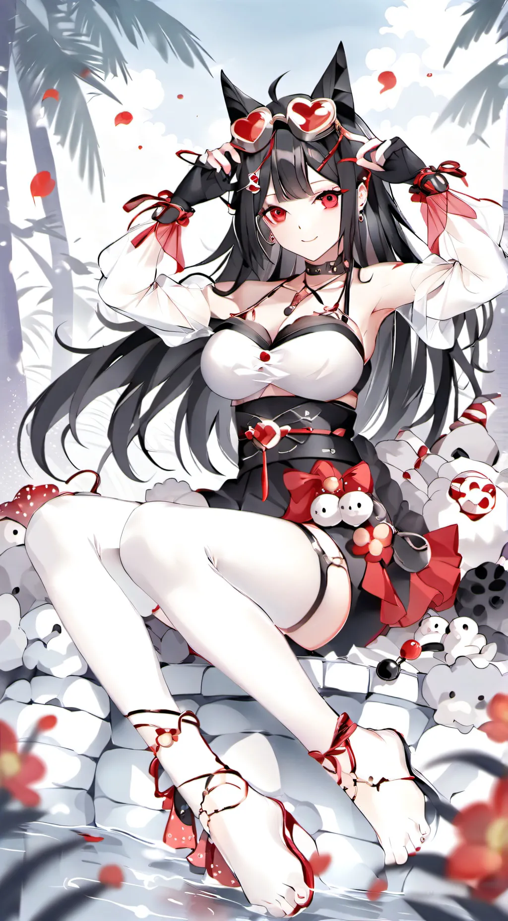 ai character: mha pool party background