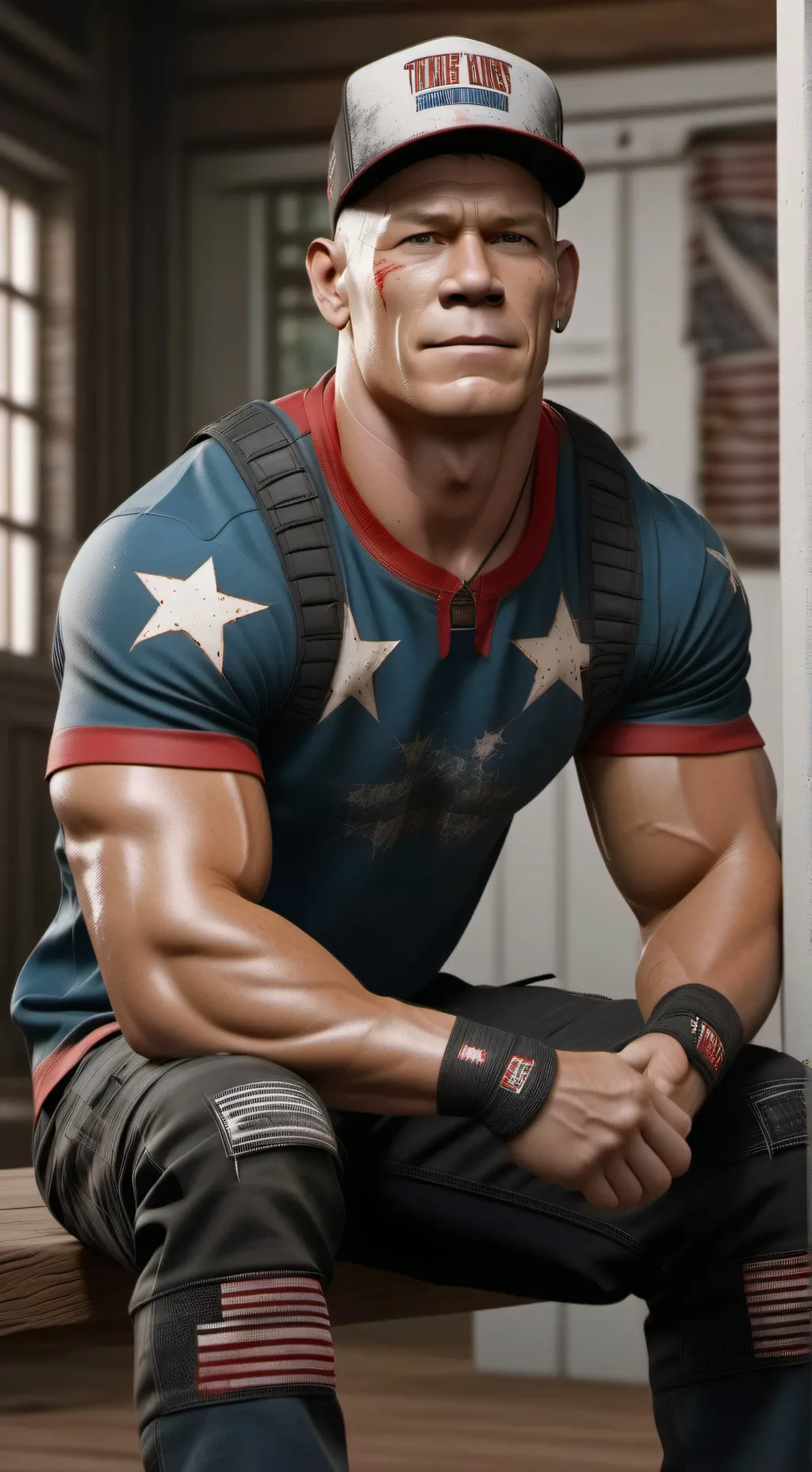 ai character: John Cena  background