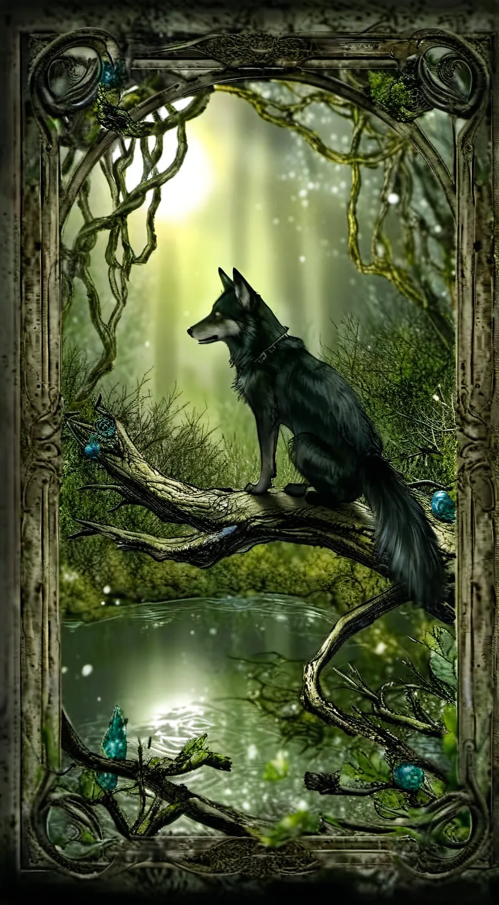 ai character: WOOOLFFYYY background