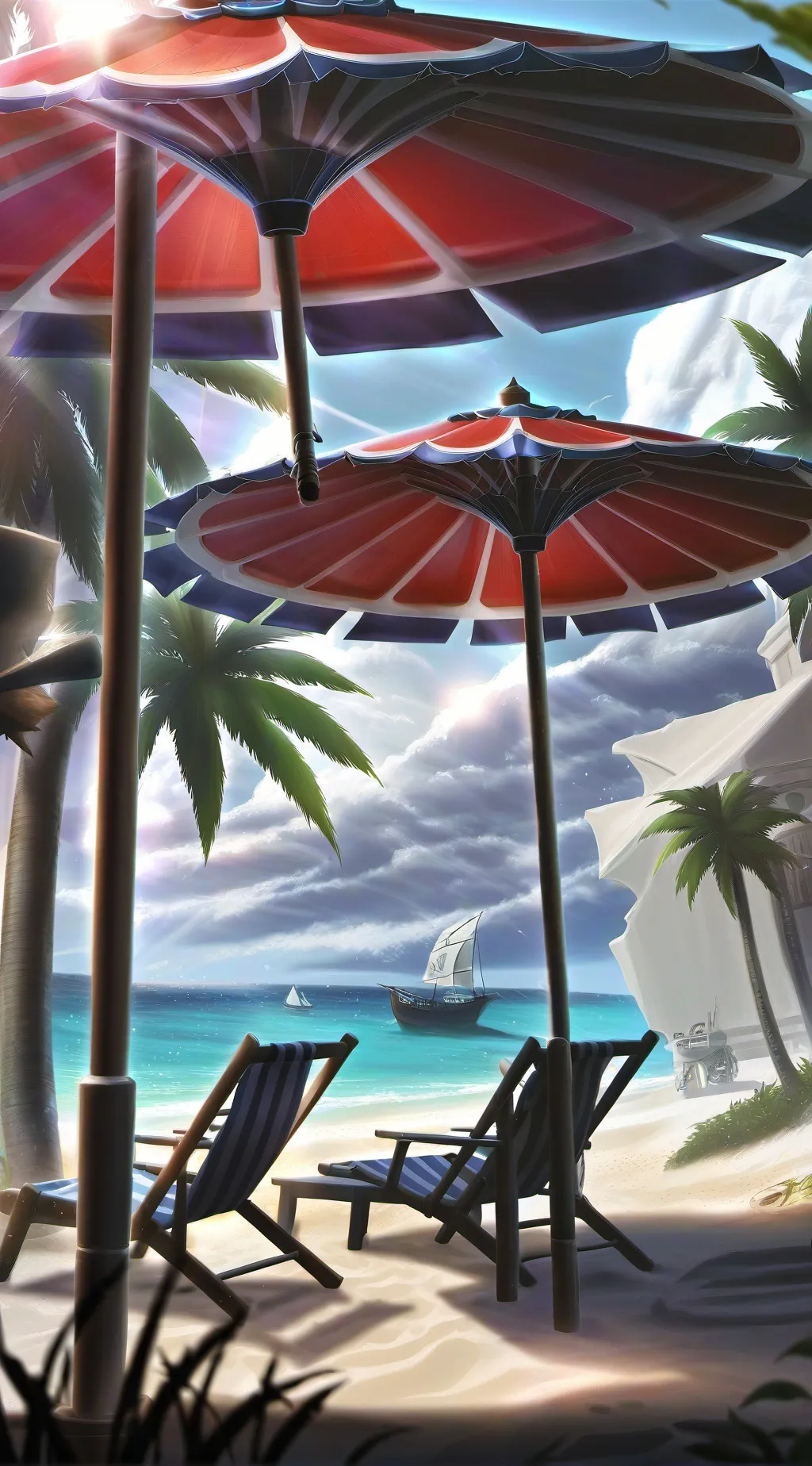 ai character: English Fam Beach background