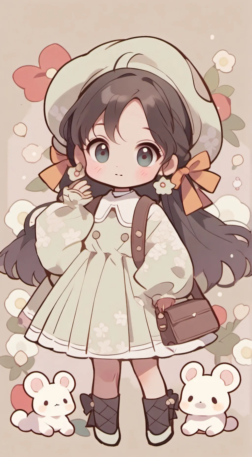 ai character: Dw but plushies!? background