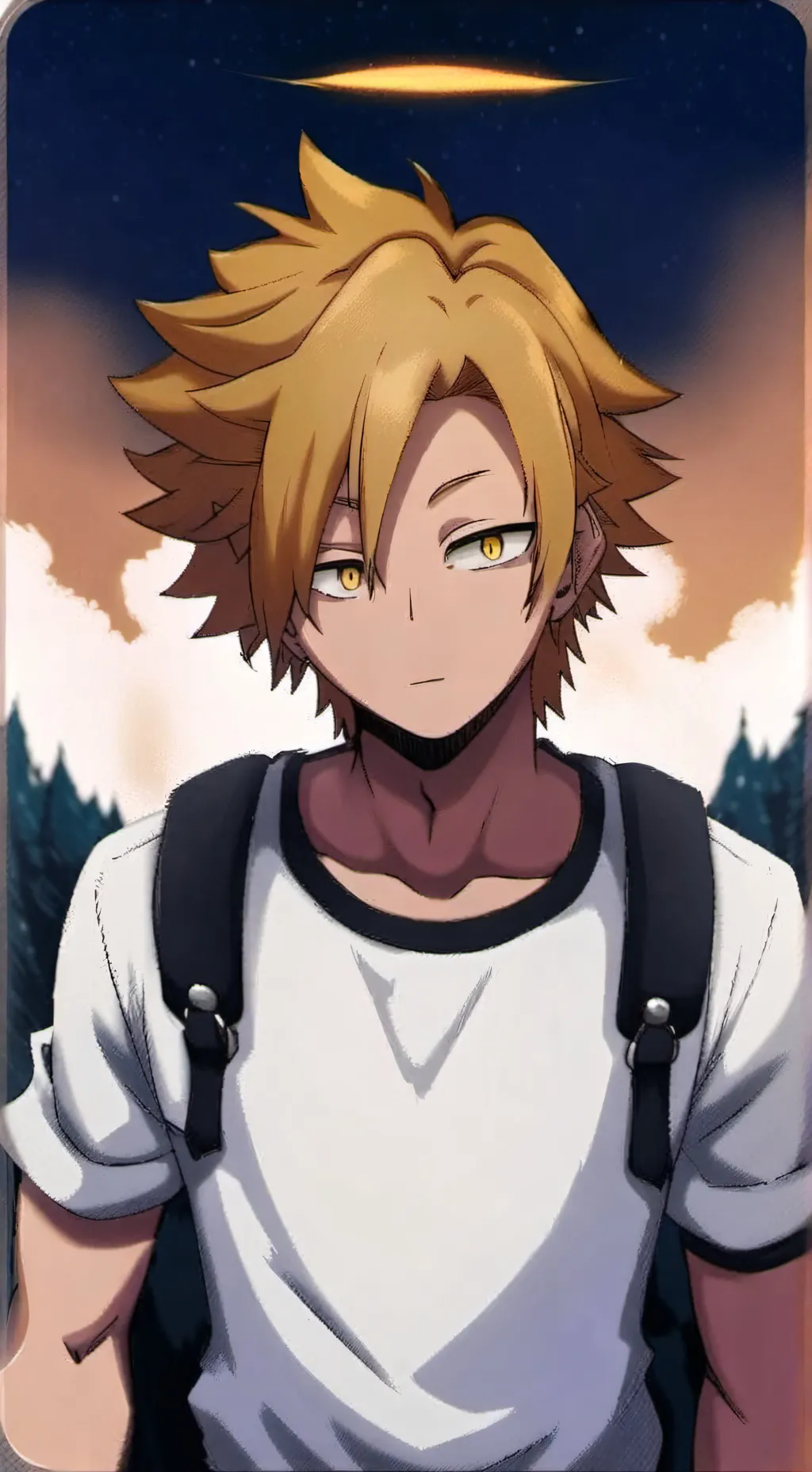 ai character: Denki Kaminari background