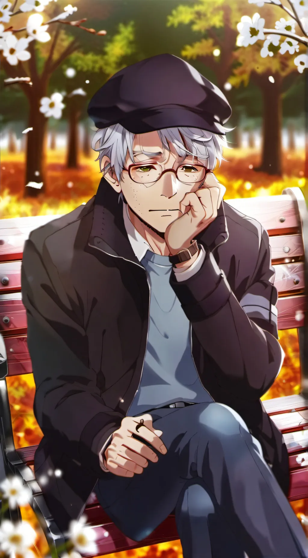 ai character: Sick Old Man background