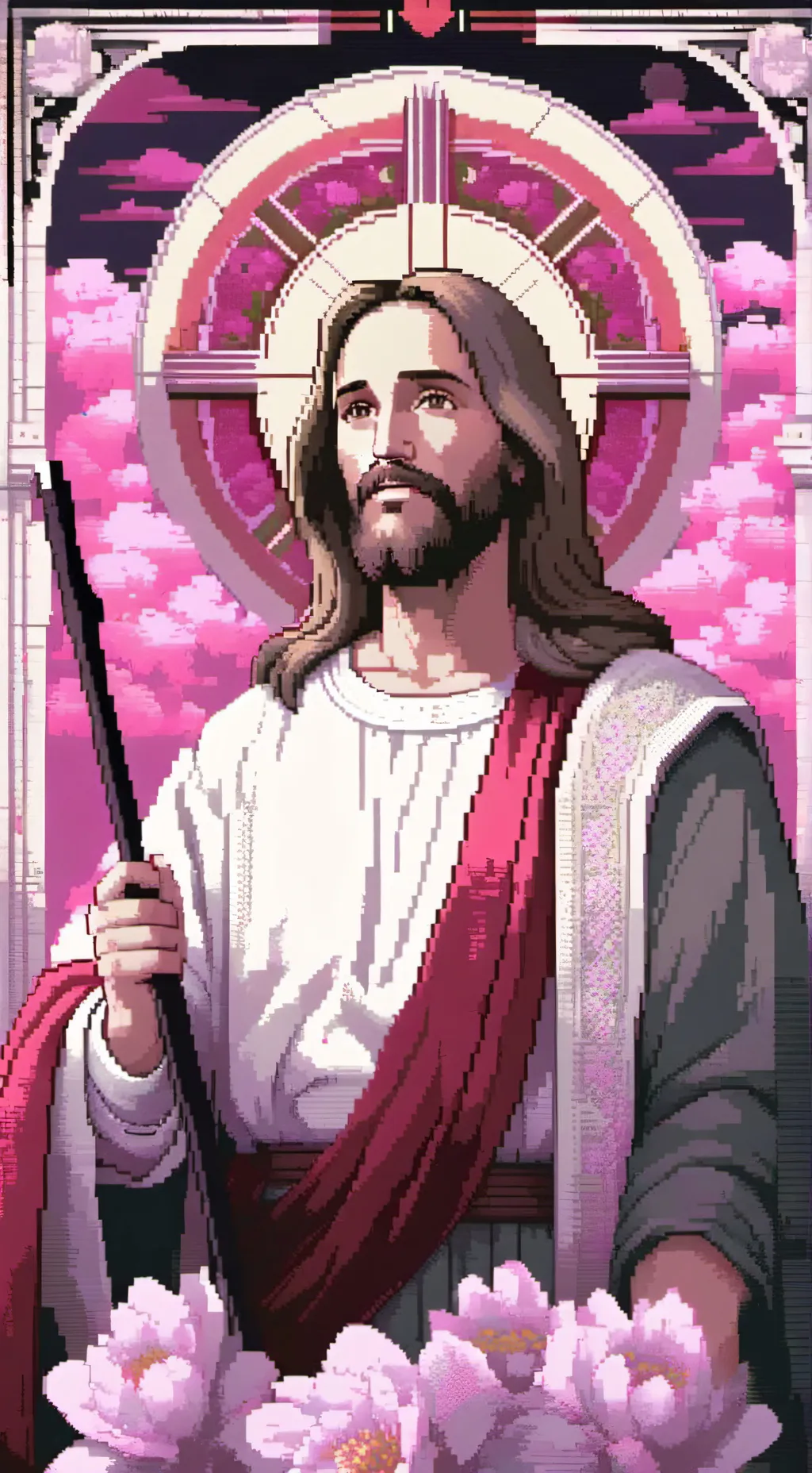 ai character: jesus background