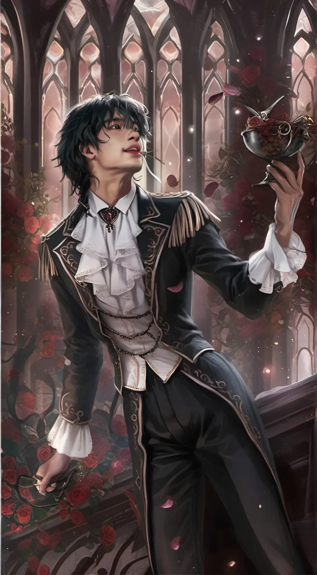 ai character: Hyunjin  background